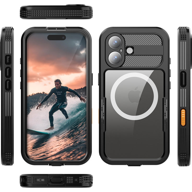 Handyhülle Wasserdicht für iPhone 17, Crong Seal Cover, Schwarz