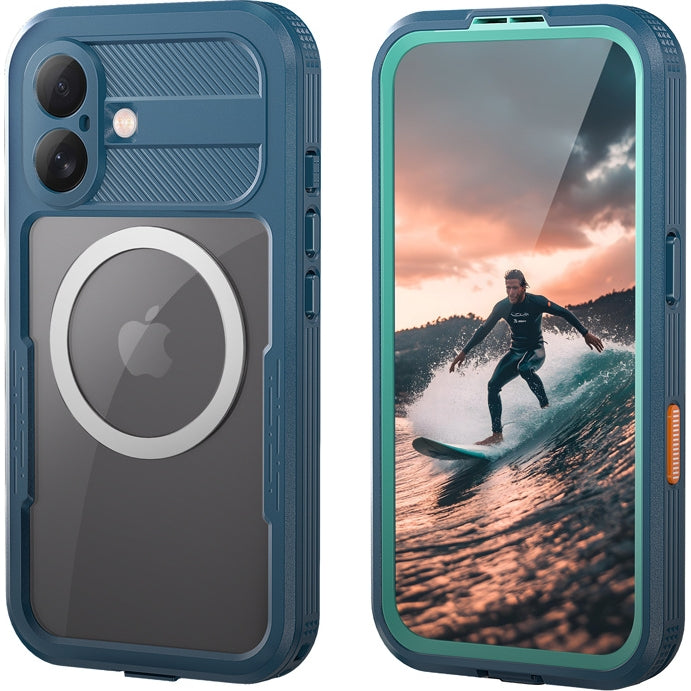Handyhülle Wasserdicht für iPhone 17, Crong Seal Cover, Blau