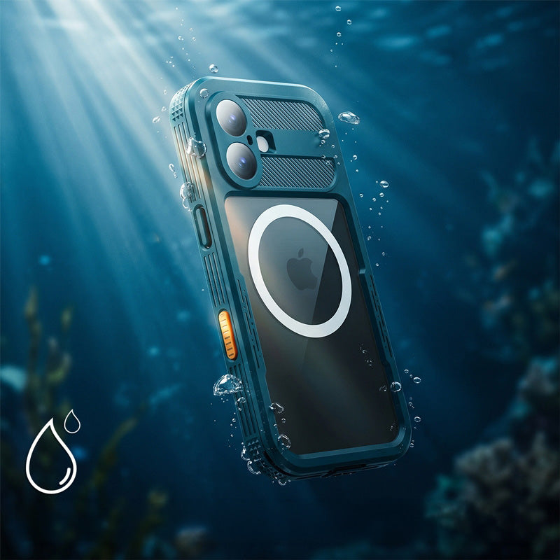 Handyhülle Wasserdicht für iPhone 17, Crong Seal Cover, Blau