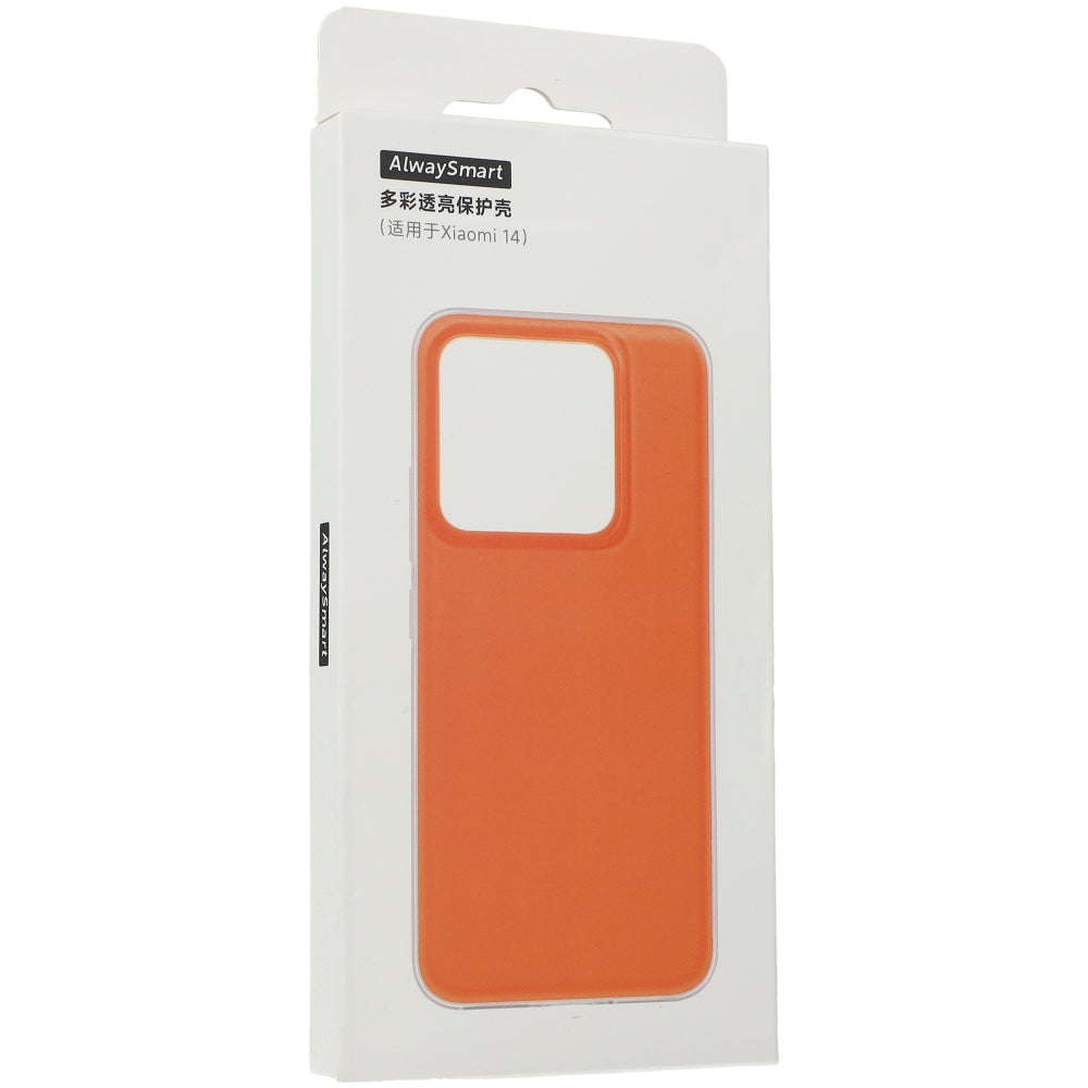 Schutzhülle für Xiaomi 14, AlwaySmart TPU Colorful Case, Orange
