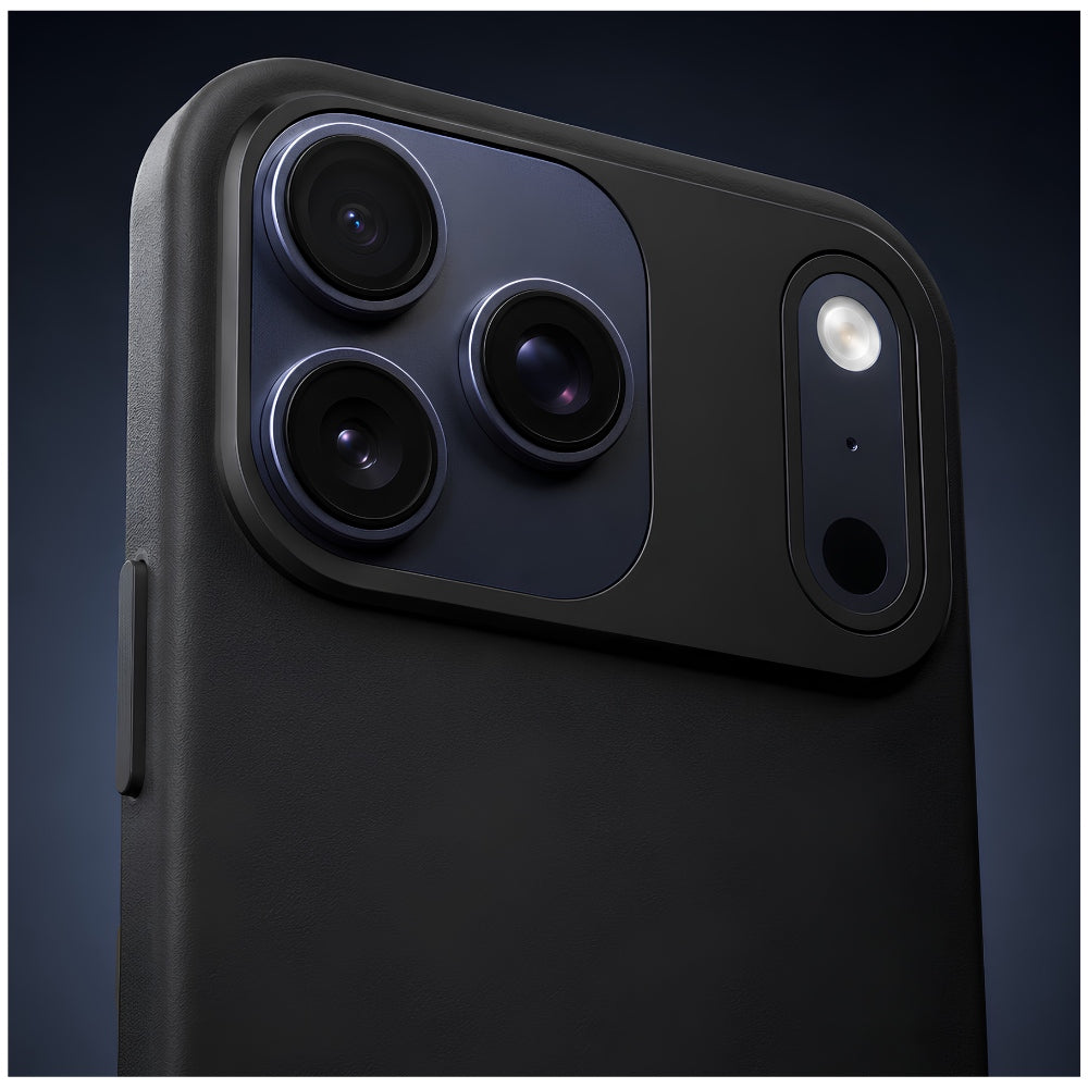 Handyhülle YAXO Leather Gear Slim Case MagSafe für iPhone 17 Pro Max, schwarz (7/12)