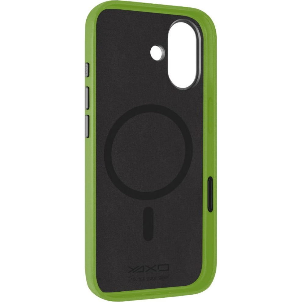 Handyhülle für iPhone 17, YAXO Leather Gear Slim Case MagSafe, Grün