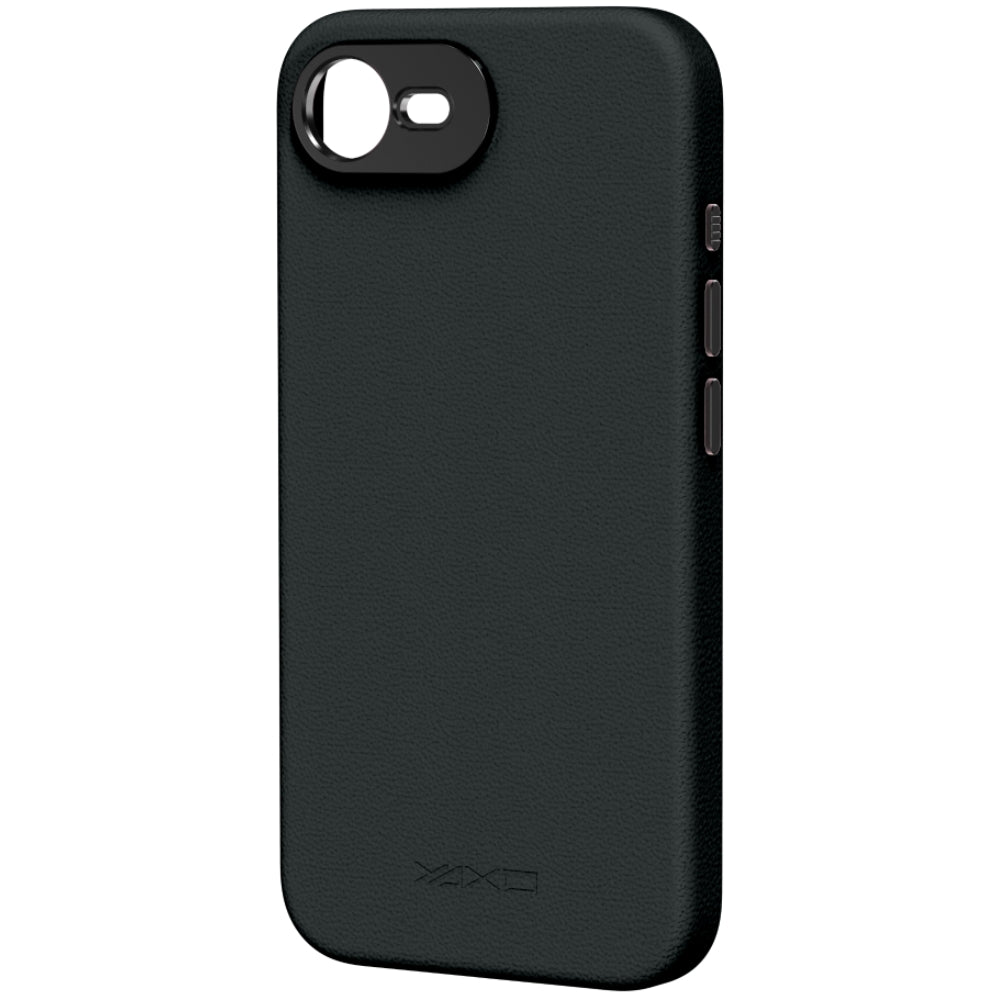 Handyhülle YAXO Leather Gear Slim Case MagSafe für iPhone 17e, schwarz (6/12)