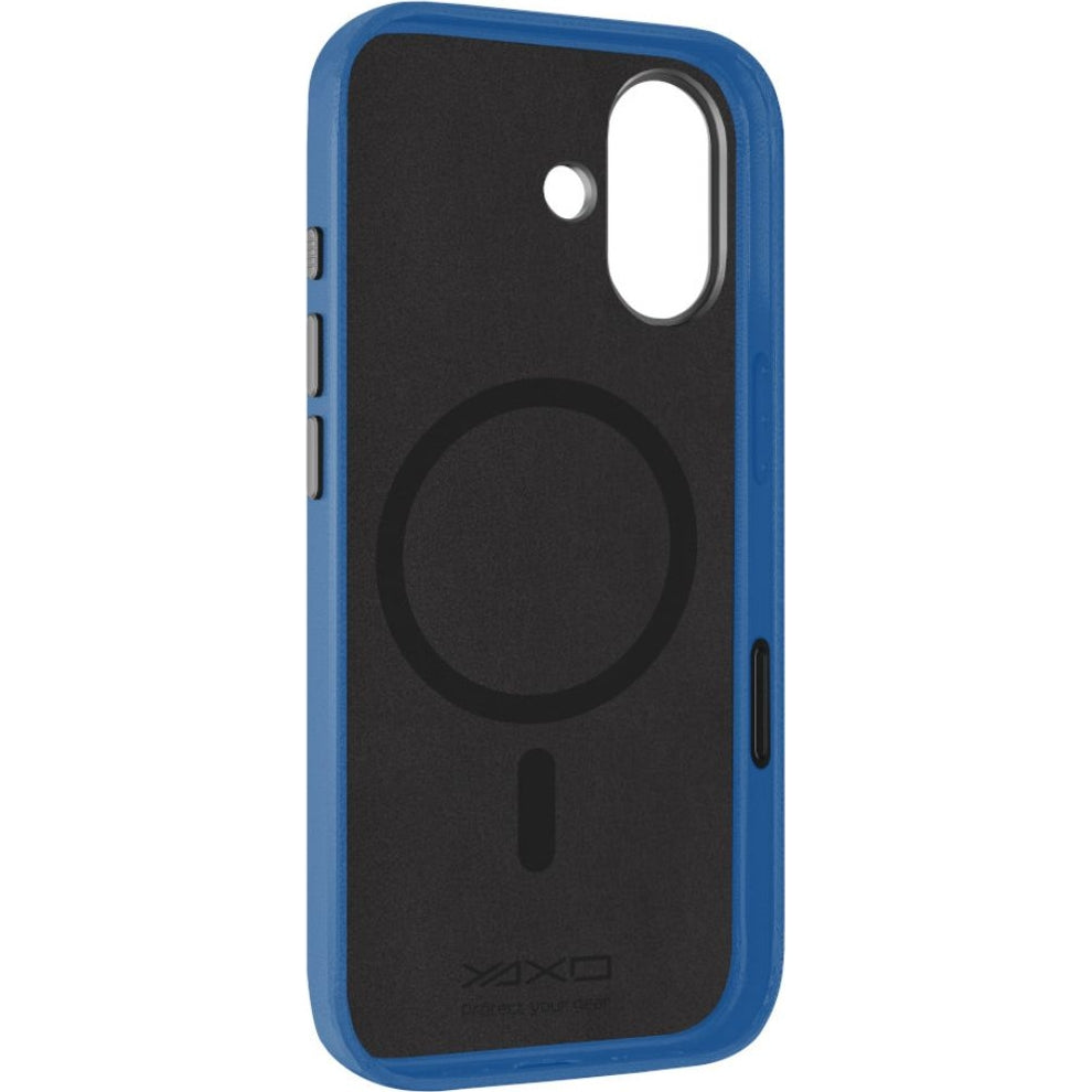 Handyhülle für iPhone 17, YAXO Leather Gear Slim Case MagSafe, Blau