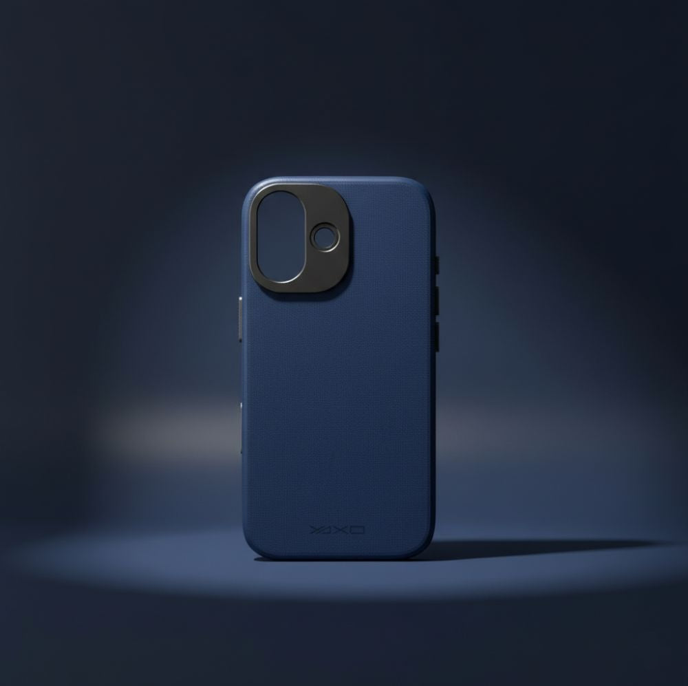 Handyhülle für iPhone 17, YAXO Leather Gear Slim Case MagSafe, Blau