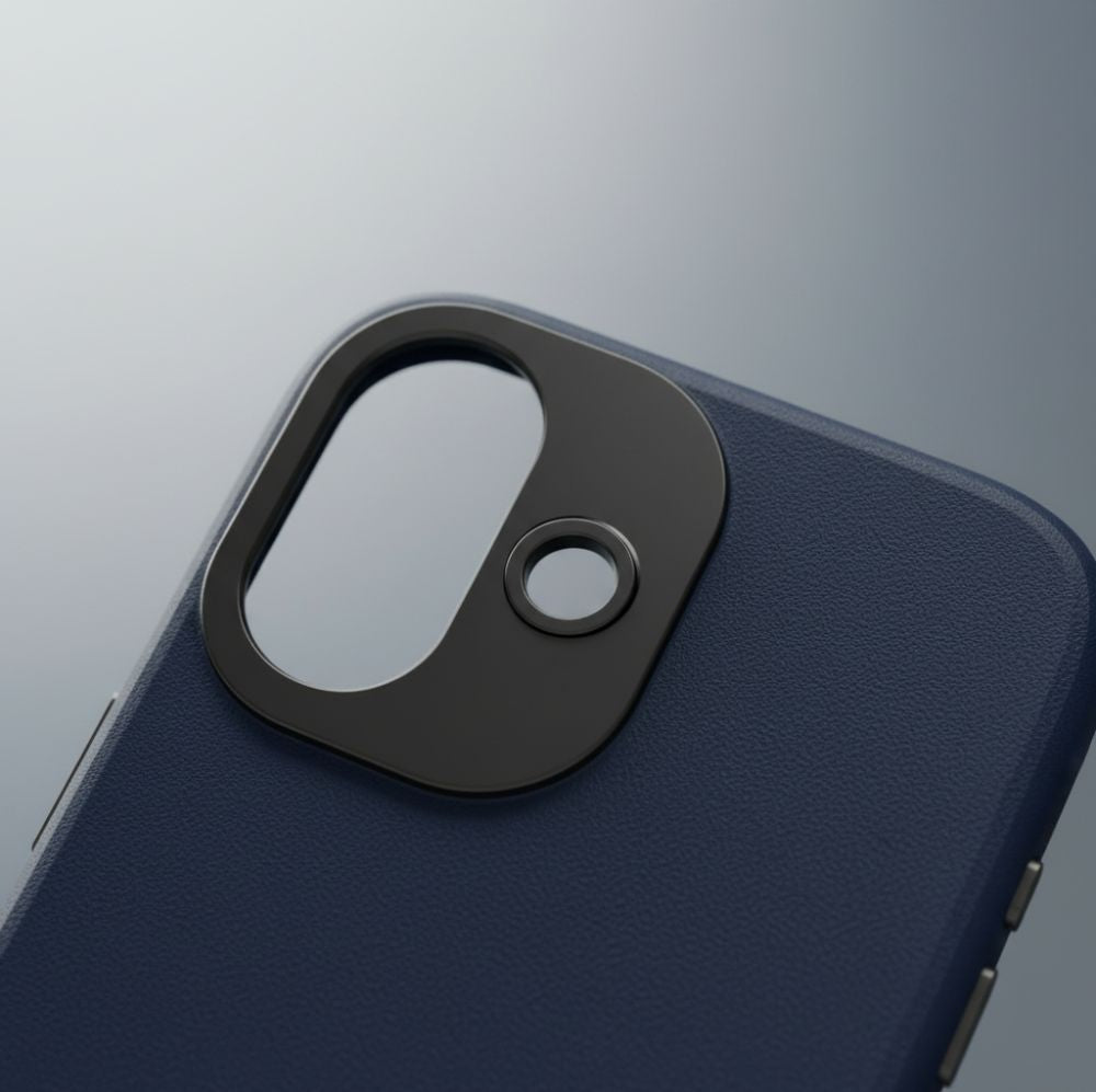 Handyhülle für iPhone 17, YAXO Leather Gear Slim Case MagSafe, Blau