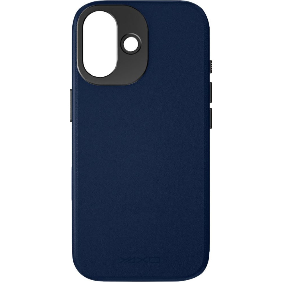 Handyhülle für iPhone 17, YAXO Leather Gear Slim Case MagSafe, Blau