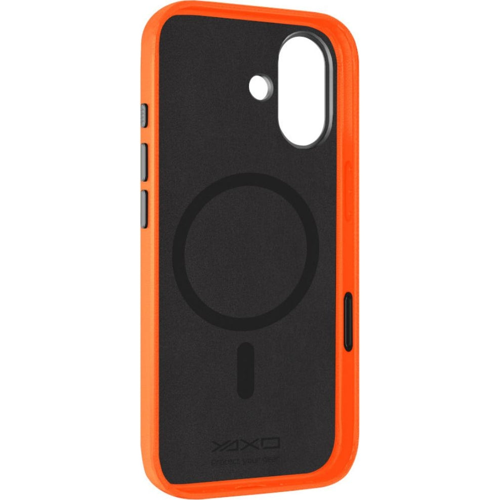 Handyhülle für iPhone 17, YAXO Leather Gear Slim Case MagSafe, Orange