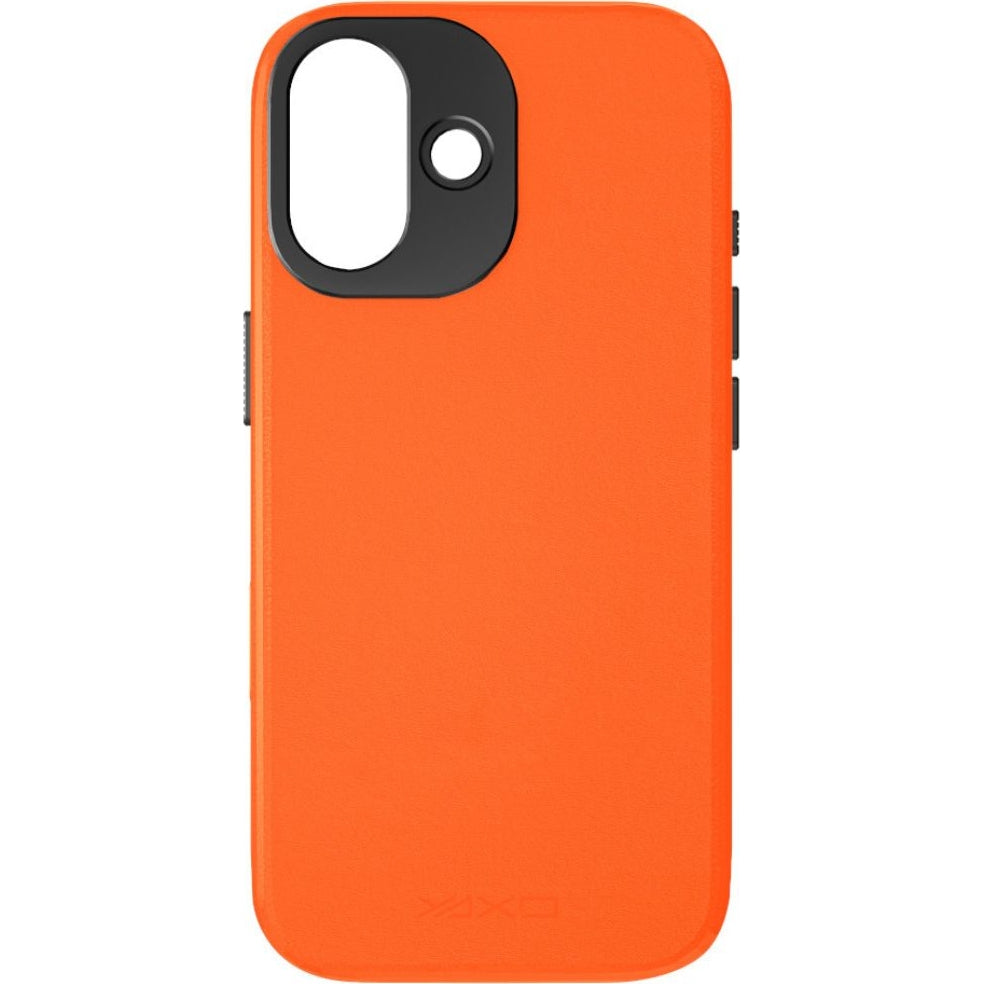 Handyhülle für iPhone 17, YAXO Leather Gear Slim Case MagSafe, Orange