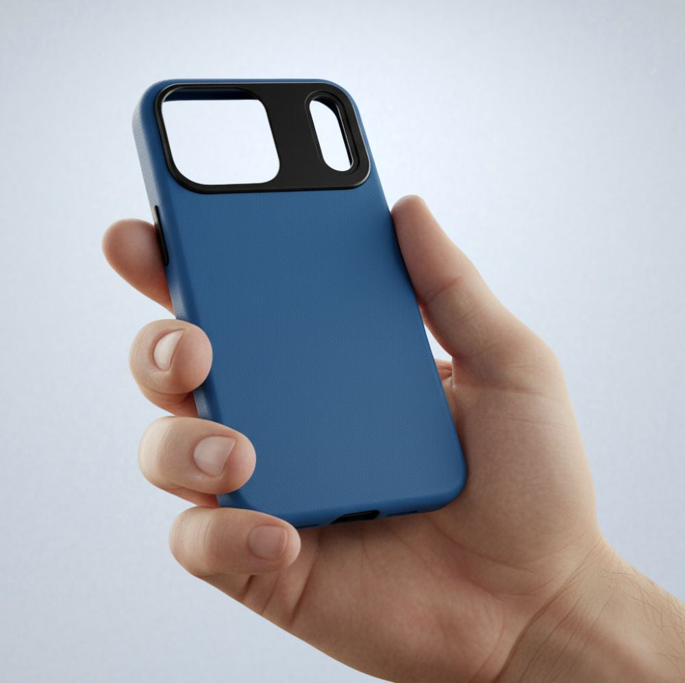 Handyhülle für iPhone 17 Pro, YAXO Leather Gear Slim Case MagSafe, Blau