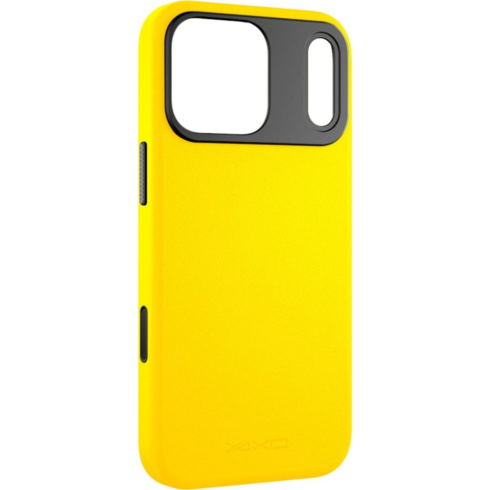 Handyhülle für iPhone 17 Pro, YAXO Leather Gear Slim Case MagSafe, Gelb