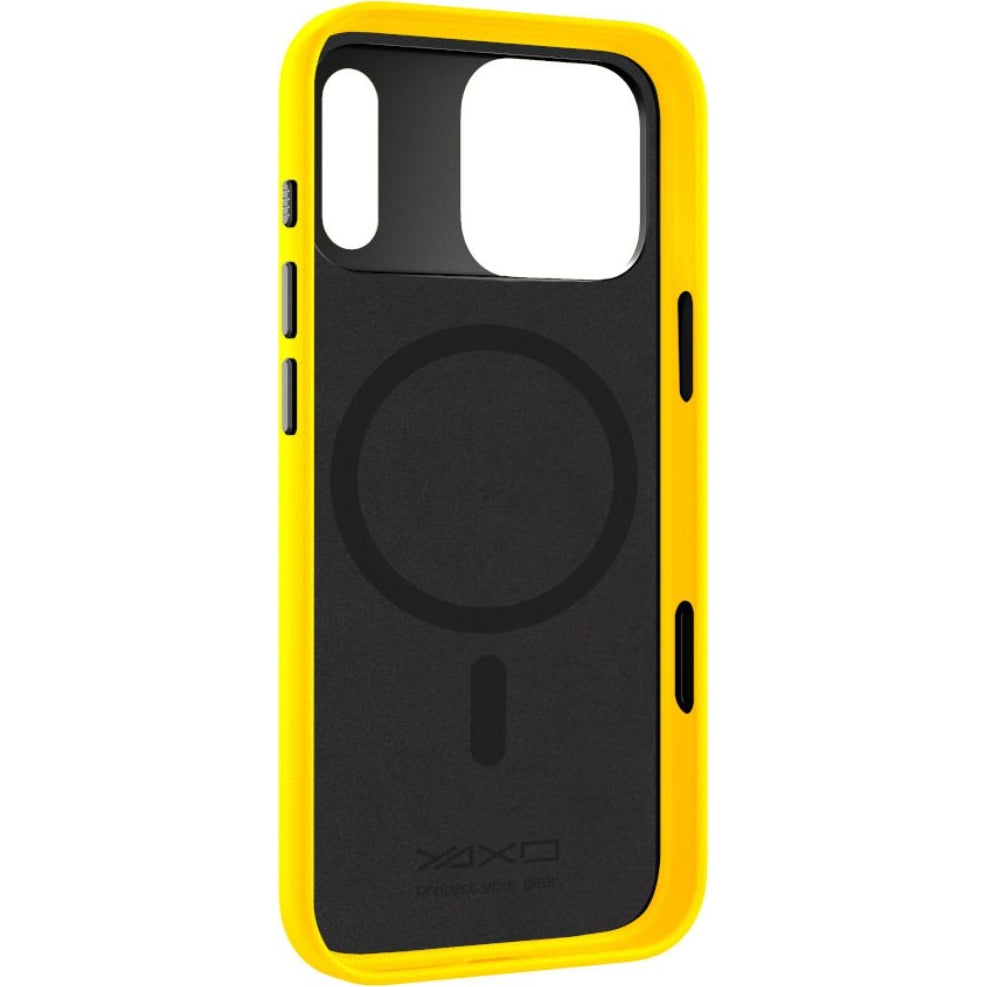 Handyhülle für iPhone 17 Pro, YAXO Leather Gear Slim Case MagSafe, Gelb