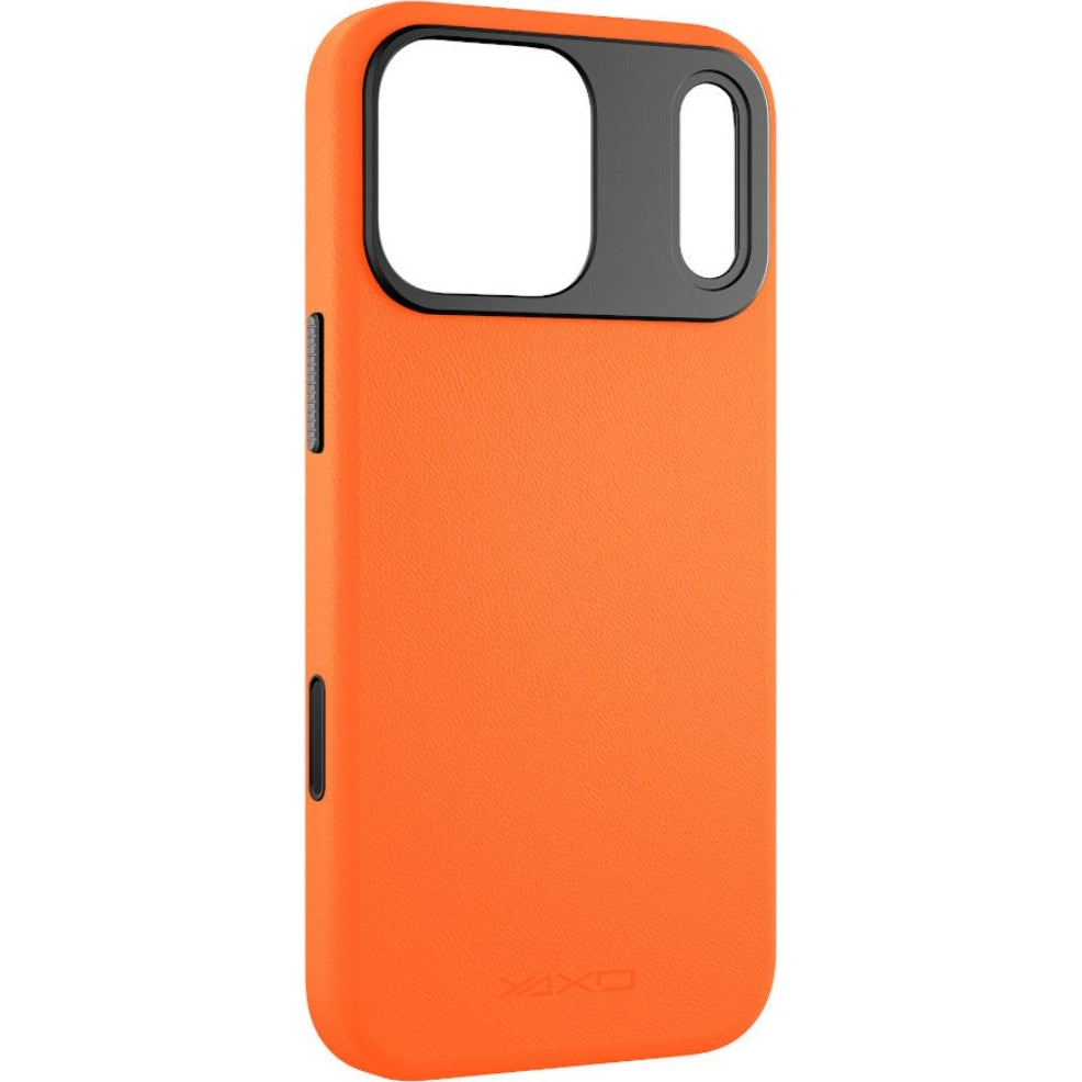 Handyhülle für iPhone 17 Pro, YAXO Leather Gear Slim Case MagSafe, Orange