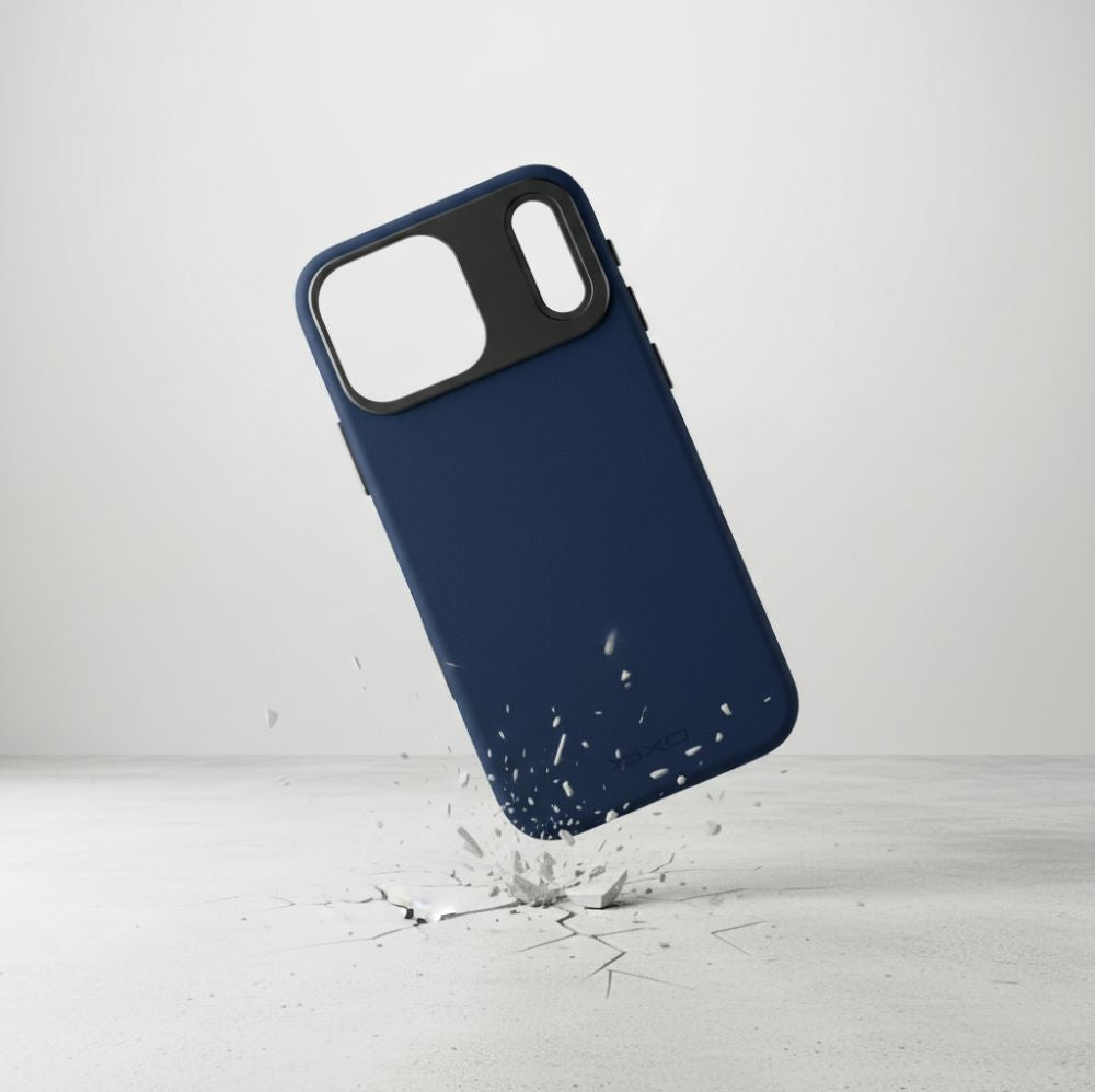 Handyhülle für iPhone 17 Pro Max, YAXO Leather Gear Slim Case MagSafe, Blau