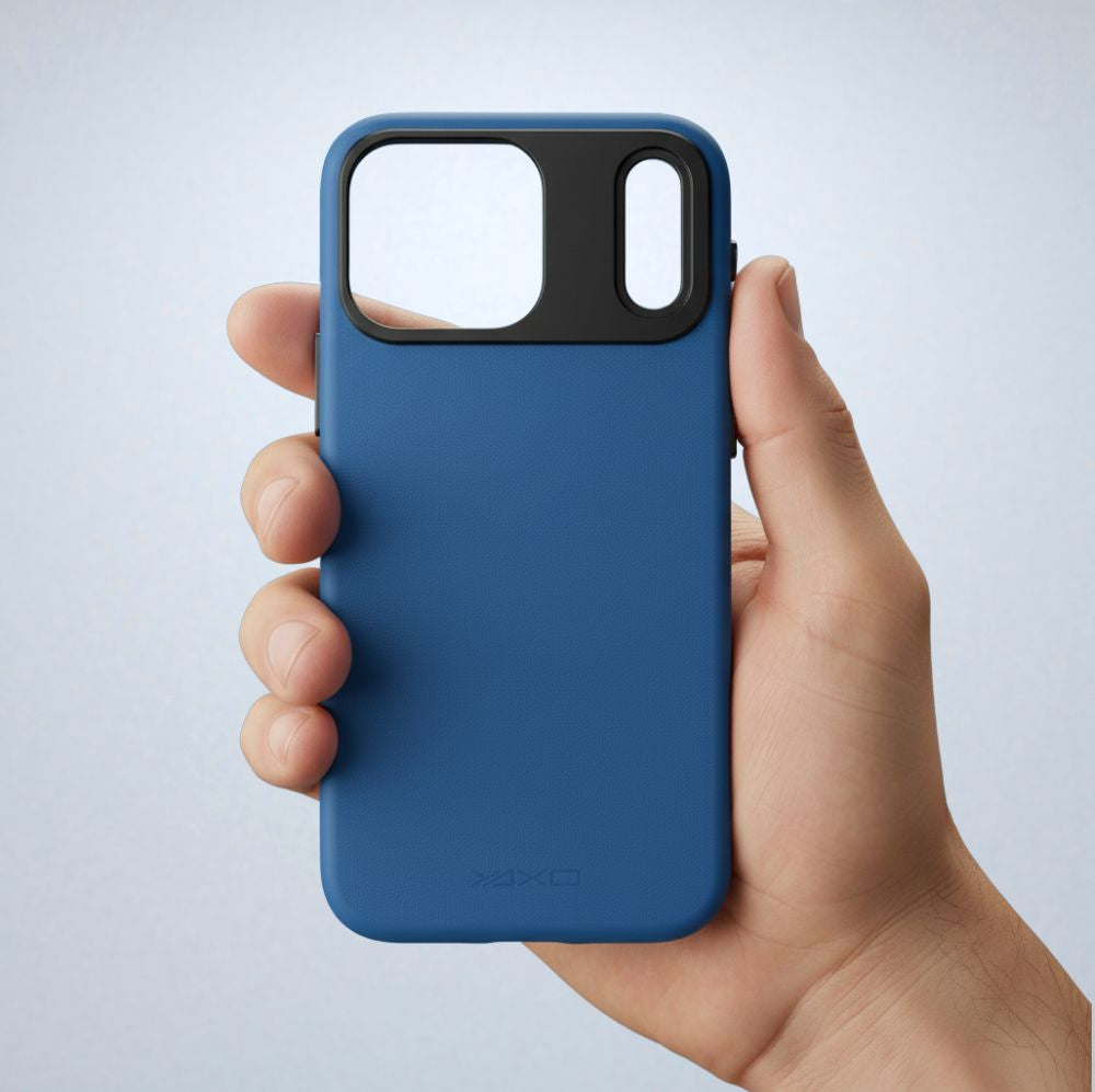 Handyhülle für iPhone 17 Pro Max, YAXO Leather Gear Slim Case MagSafe, Blau