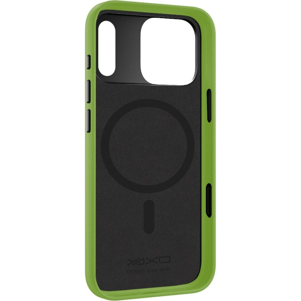 Handyhülle für iPhone 17 Pro Max, YAXO Leather Gear Slim Case MagSafe, Grün