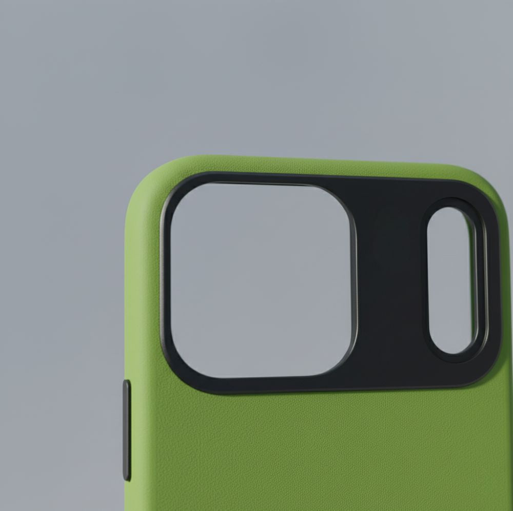 Handyhülle für iPhone 17 Pro Max, YAXO Leather Gear Slim Case MagSafe, Grün
