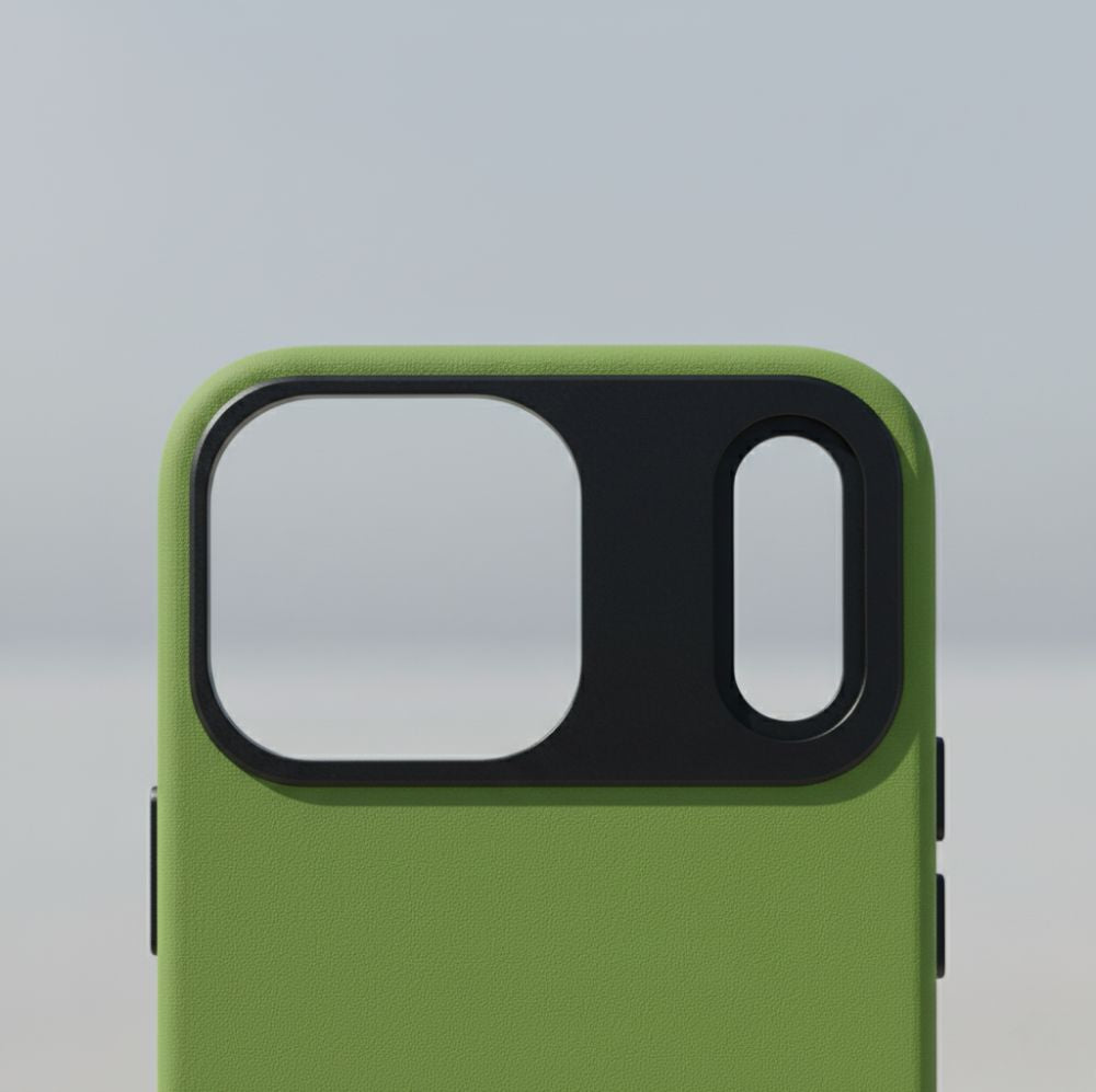 Handyhülle für iPhone 17 Pro, YAXO Leather Gear Slim Case MagSafe, Grün