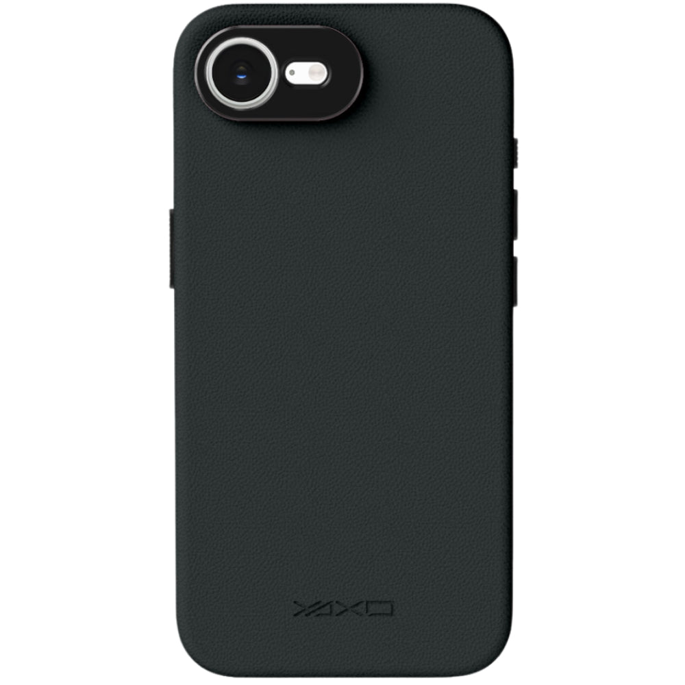 Handyhülle YAXO Leather Gear Slim Case MagSafe für iPhone 17e, schwarz (8/12)