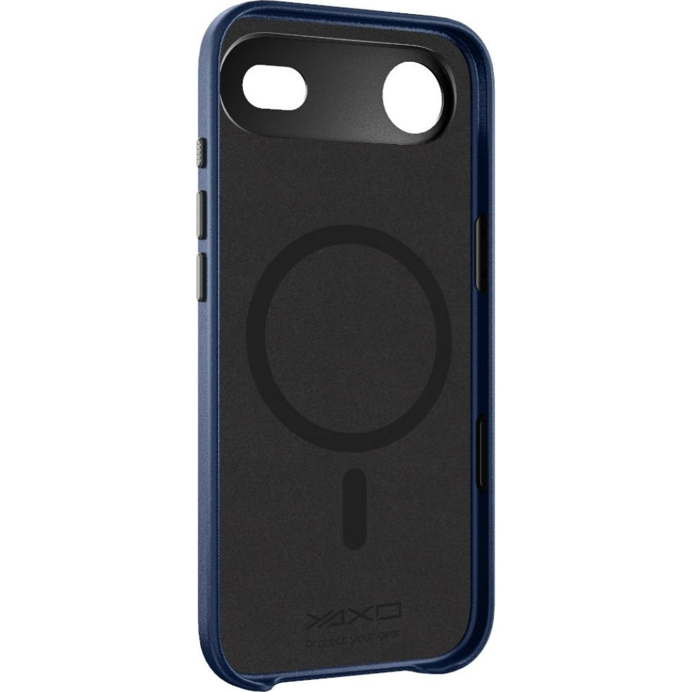 Handyhülle für iPhone Air, YAXO Leather Gear Slim Case MagSafe, Blau