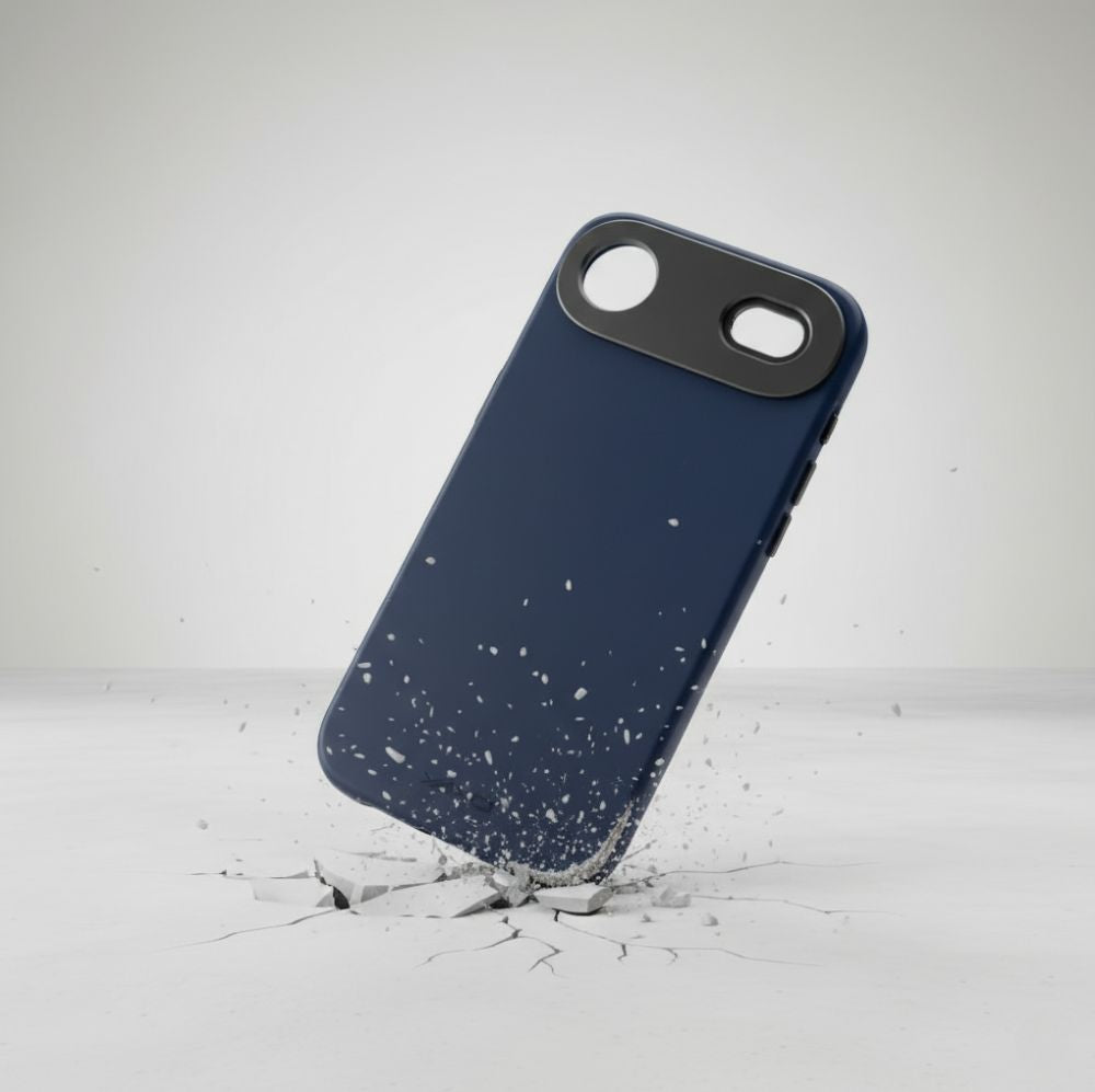 Handyhülle für iPhone Air, YAXO Leather Gear Slim Case MagSafe, Blau