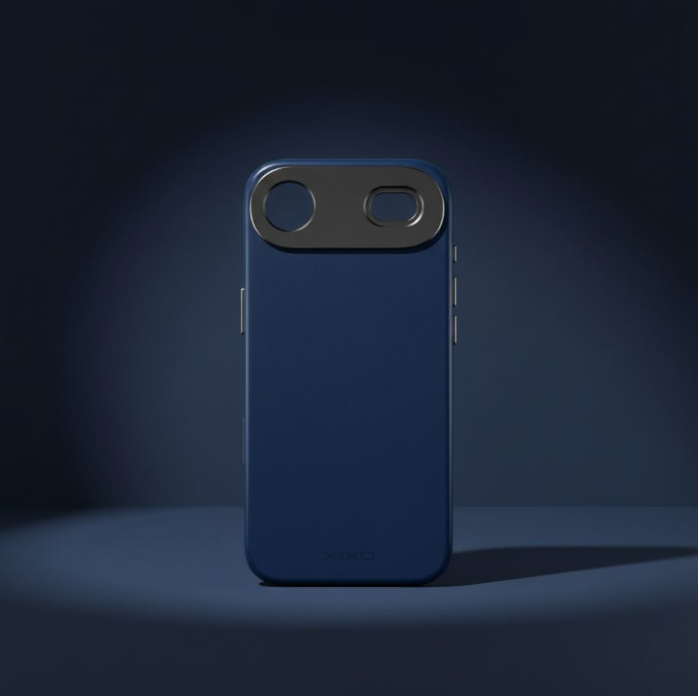 Handyhülle für iPhone Air, YAXO Leather Gear Slim Case MagSafe, Blau