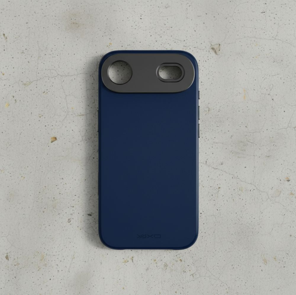 Handyhülle für iPhone Air, YAXO Leather Gear Slim Case MagSafe, Blau