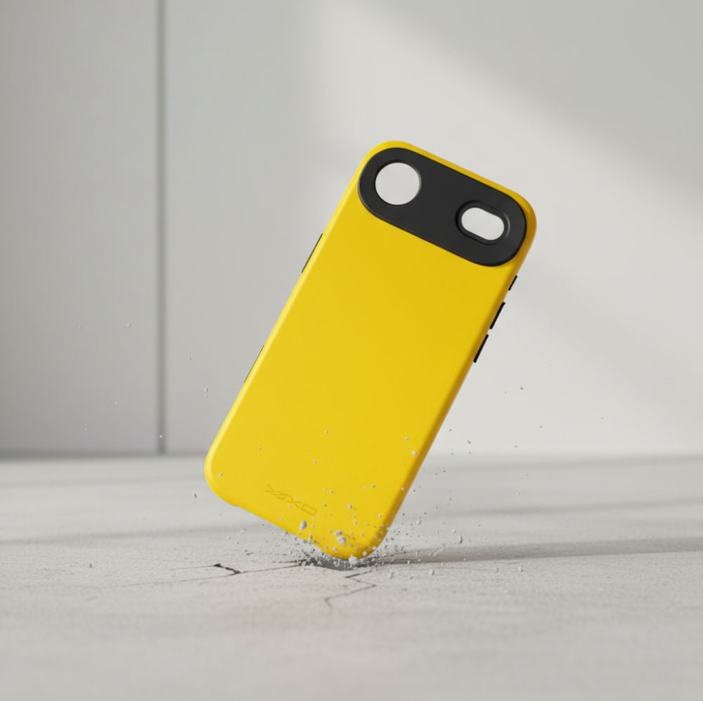 Handyhülle für iPhone Air, YAXO Leather Gear Slim Case MagSafe, Gelb