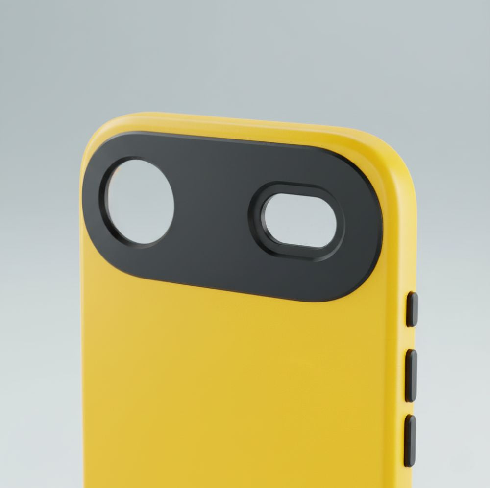 Handyhülle für iPhone Air, YAXO Leather Gear Slim Case MagSafe, Gelb