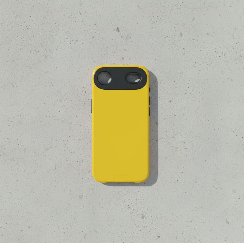 Handyhülle für iPhone Air, YAXO Leather Gear Slim Case MagSafe, Gelb