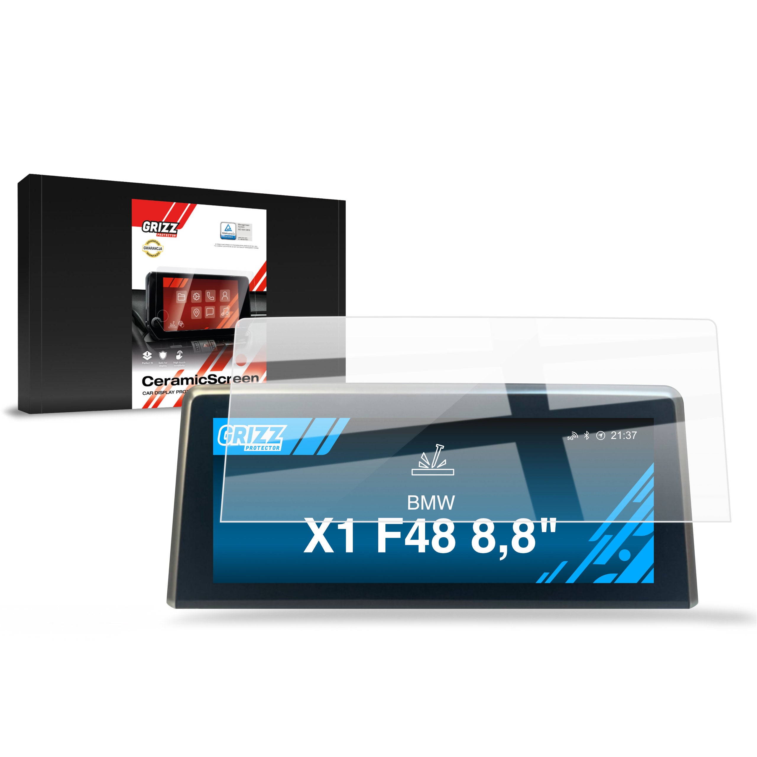 Keramische Autodisplayfolie für BMW X1 F48 8.8" (2018-2022), Grizz Protector