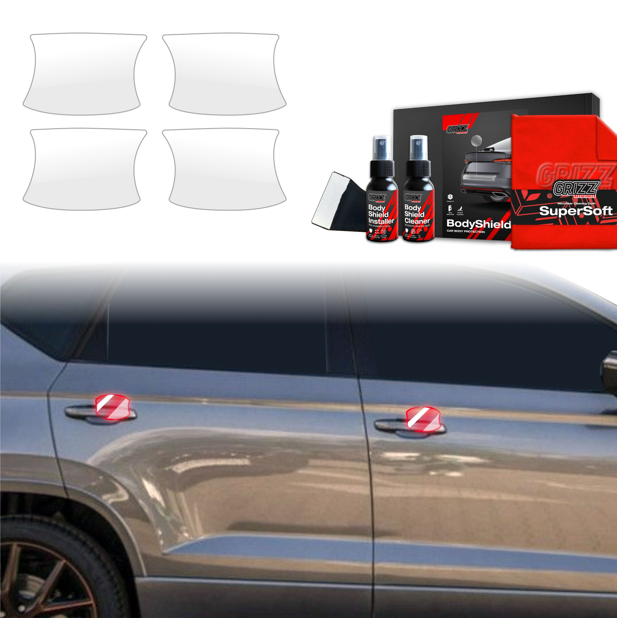 4in1 Schutzfolie Grizz Protector für Türgriffmulden - Cupra Ateca (2020-2026)