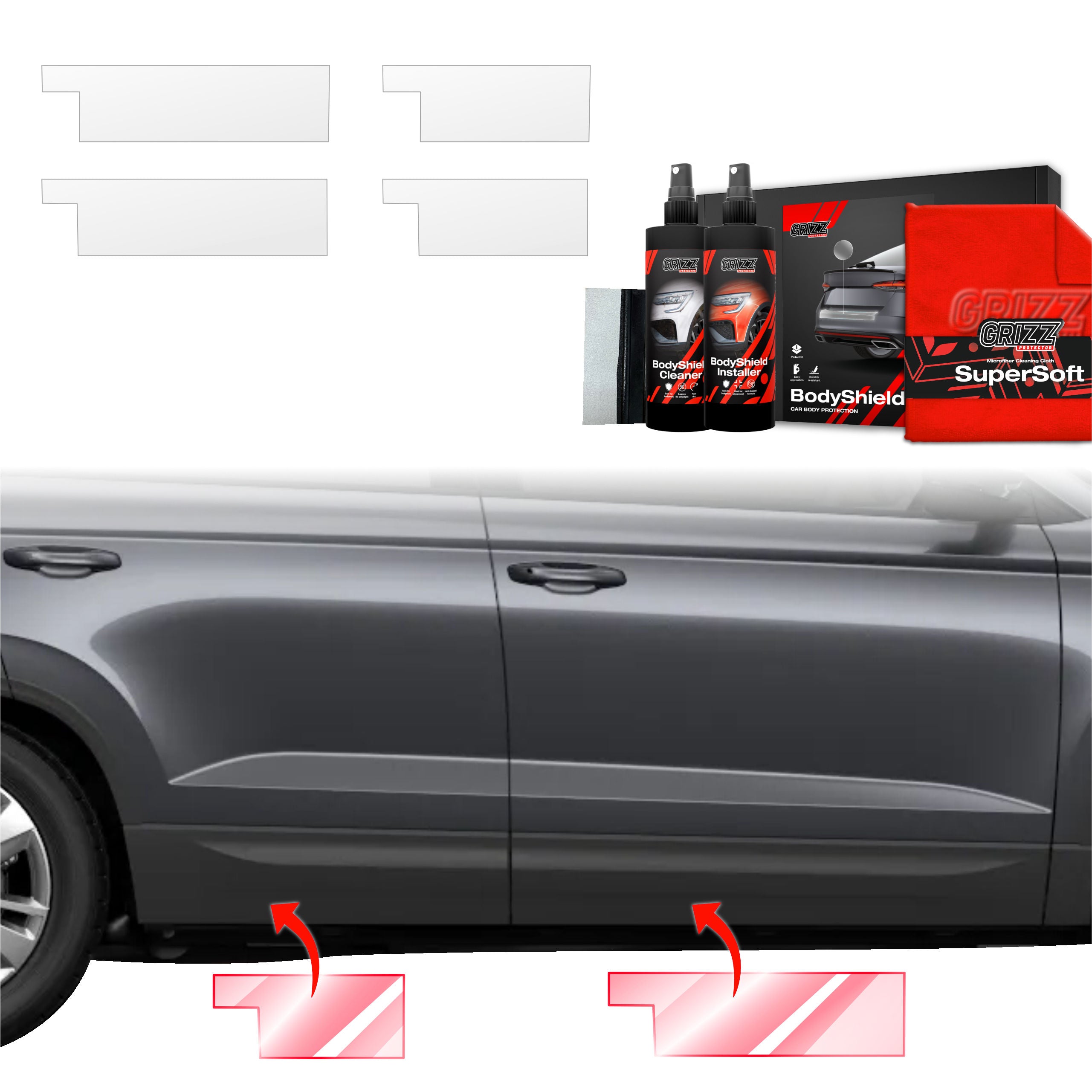 4in1 Schutzfolie Grizz Protector für Schweller - Skoda Karoq (2022-2026)