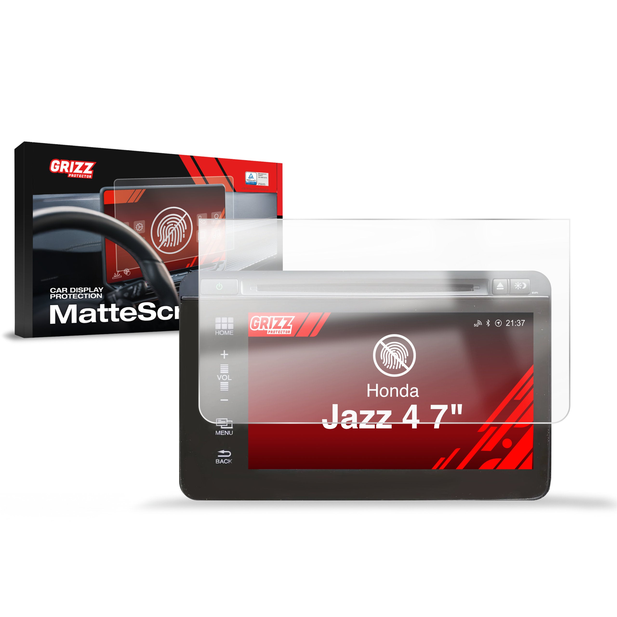 Matte Autodisplayfolie für Honda Jazz 4 7" (2017-2020), Grizz Protector