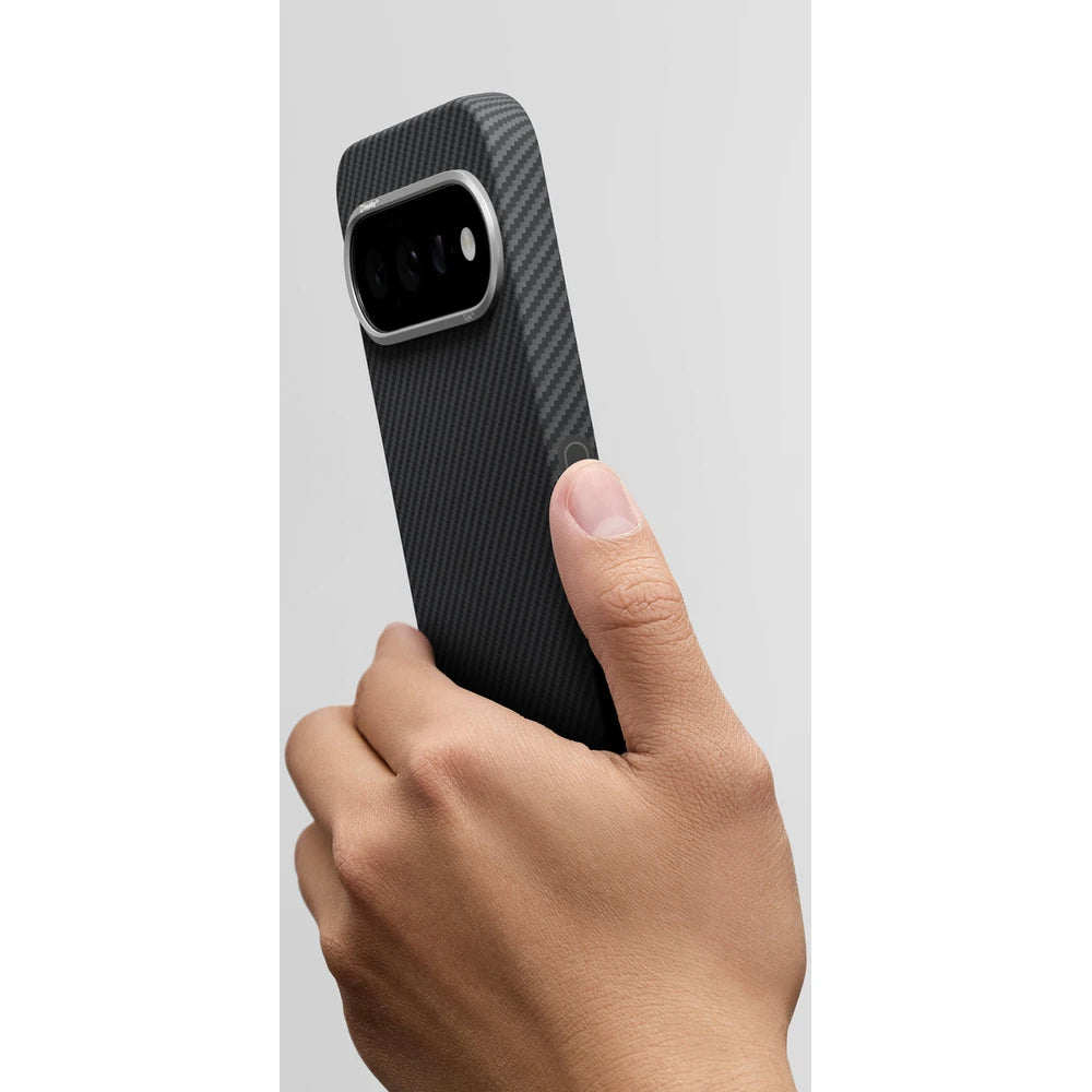 Aramid Handyhülle für Google Pixel 11, PITAKA Ultra-Slim Case mit MagSafe, Schwarz-Grau (14/14)