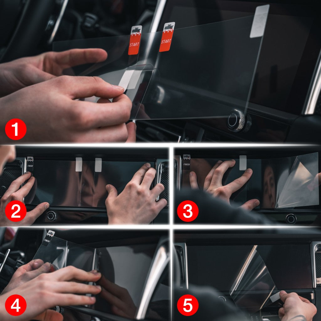 Matte Autodisplayfolie für Audi Q5 FY Virtual Cockpit Plus 12,3" (2020-...), Grizz Protector