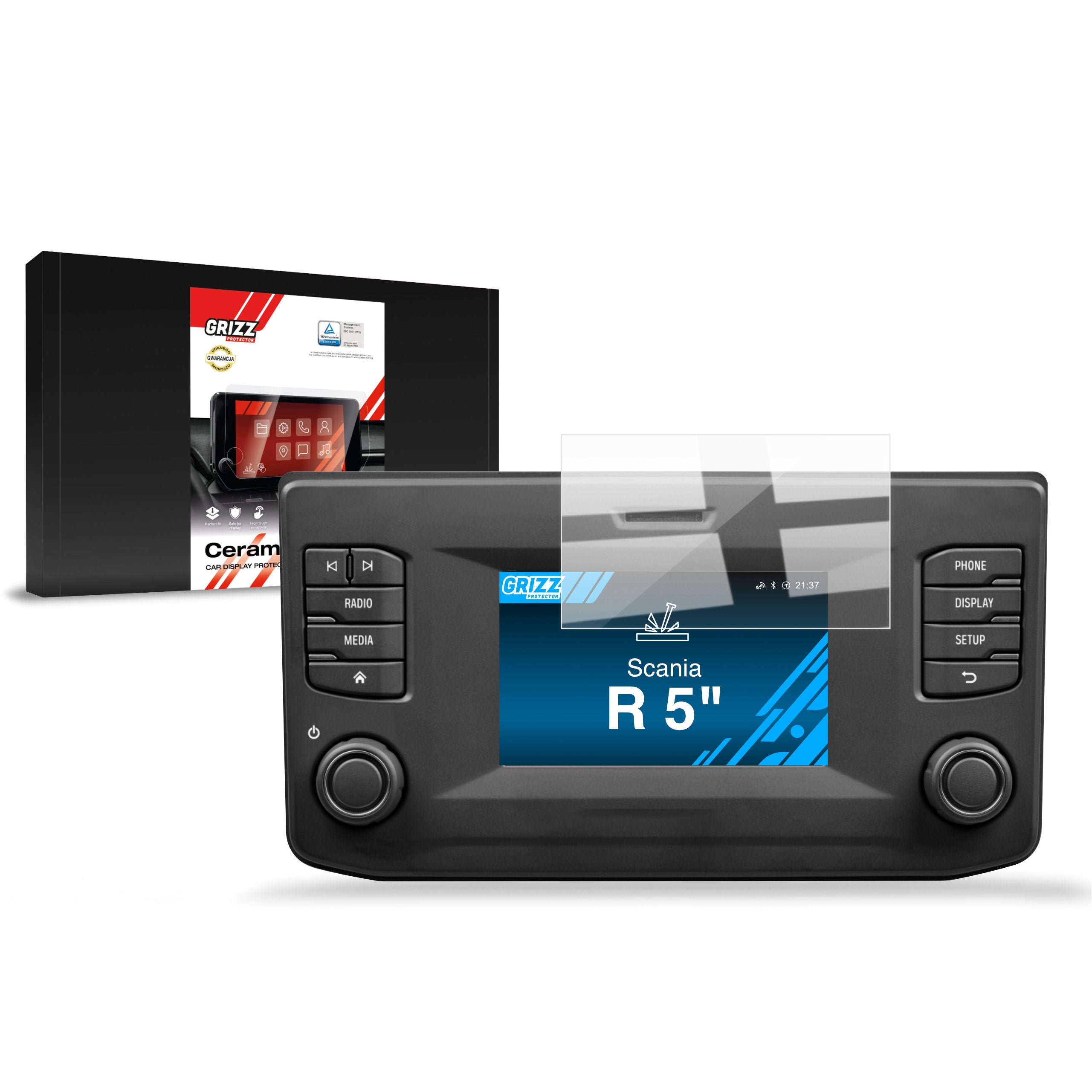 Keramische Autodisplayfolie für Scania R 5", Grizz Protector