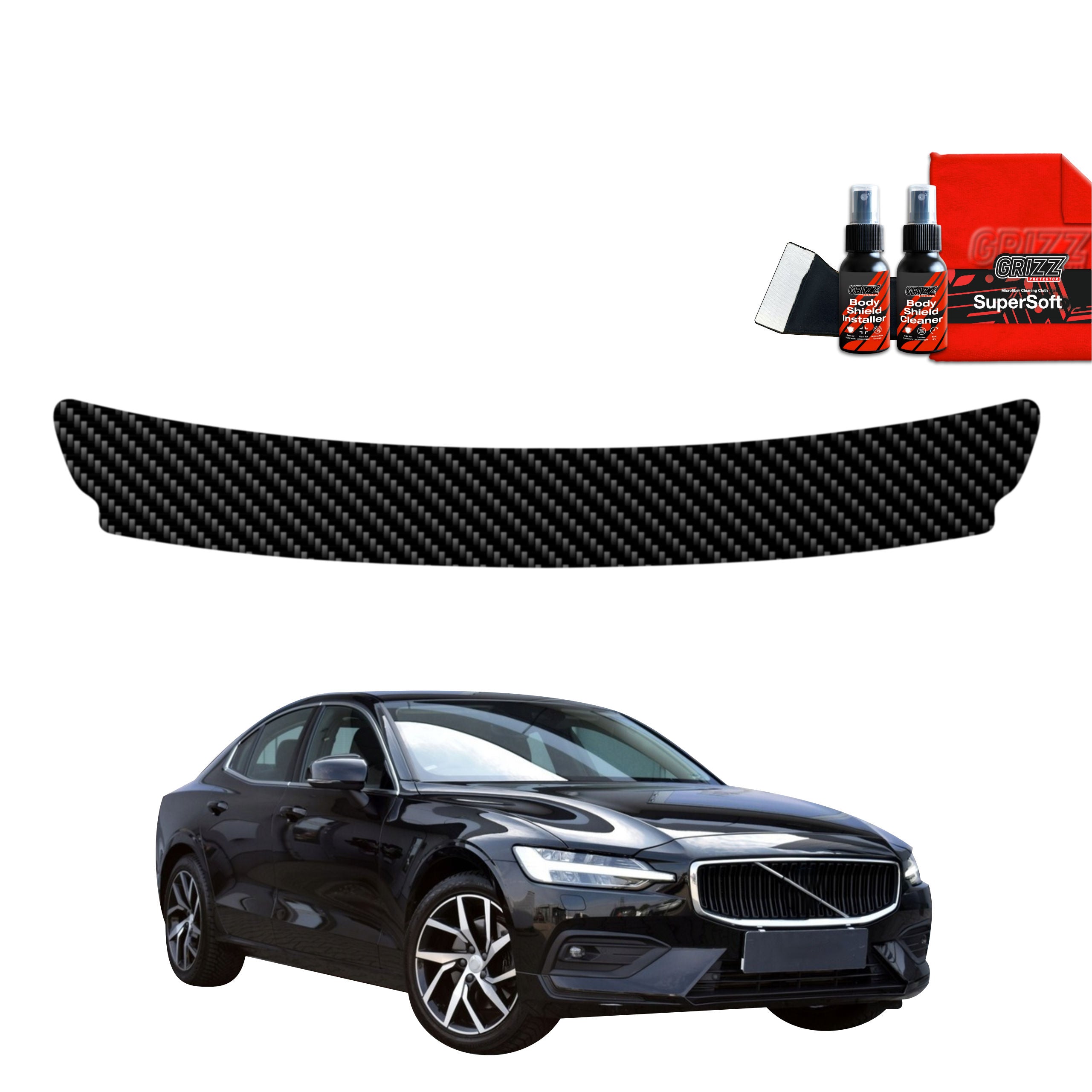 Kohlenstoff Schutzfolie Grizz Protector für Ladekante - Volvo S60 3 Sedan 4D (2019-2024)