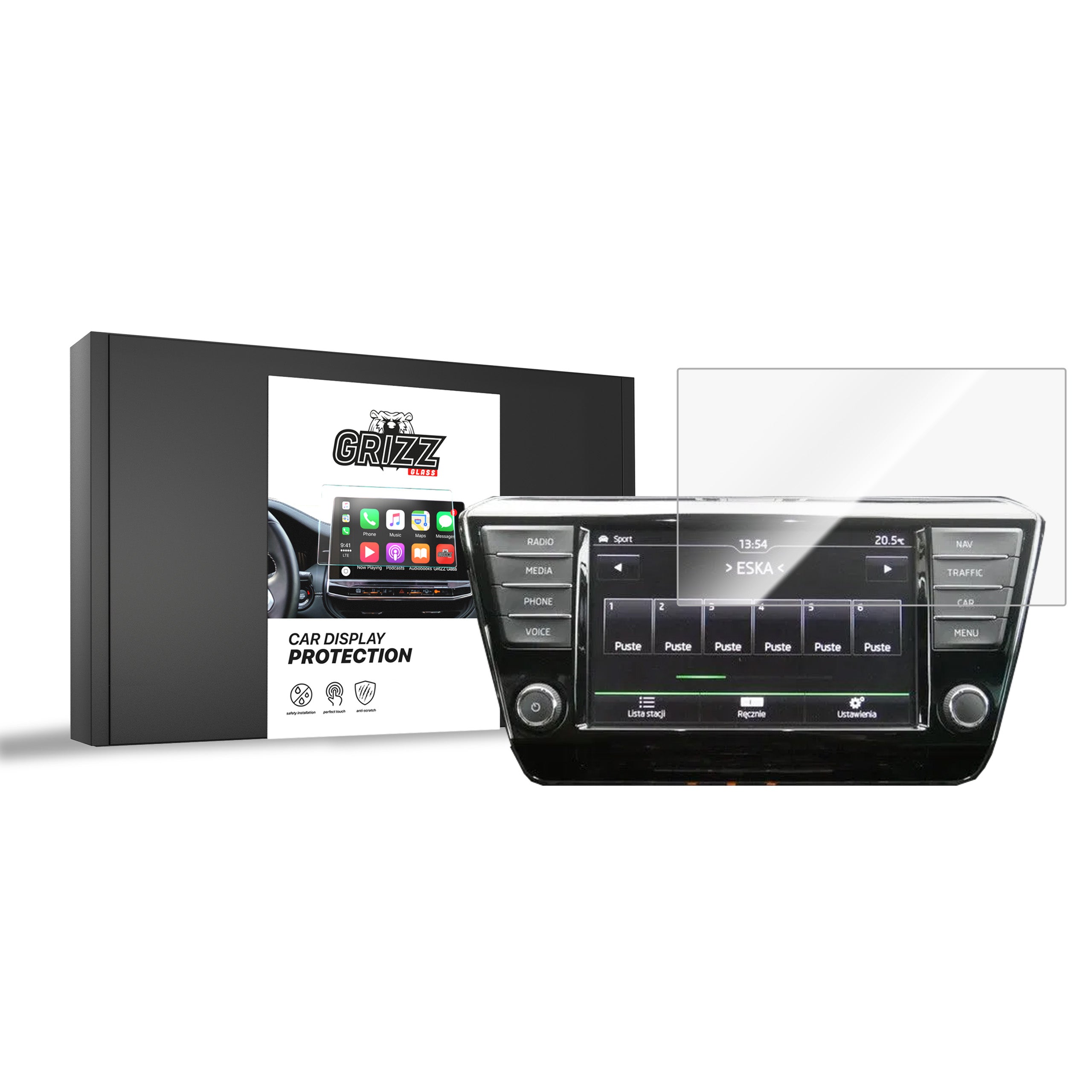 Keramische Autodisplayfolie für Skoda Superb 3 (2015-2019), Grizz Protector