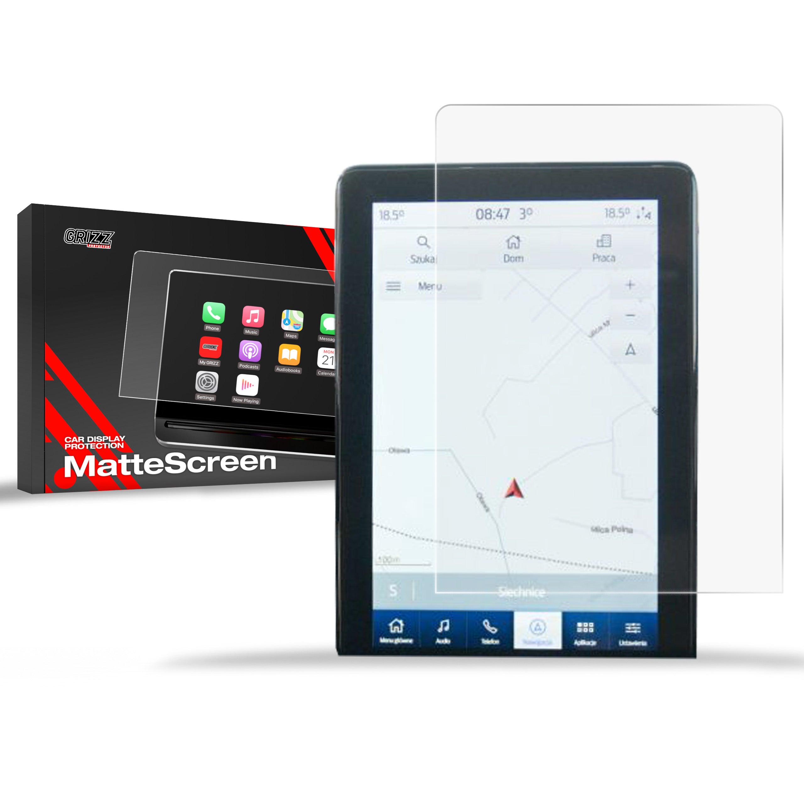 Matte Autodisplayfolie für Ford Explorer 6 12,3" (2022-2024), Grizz Protector