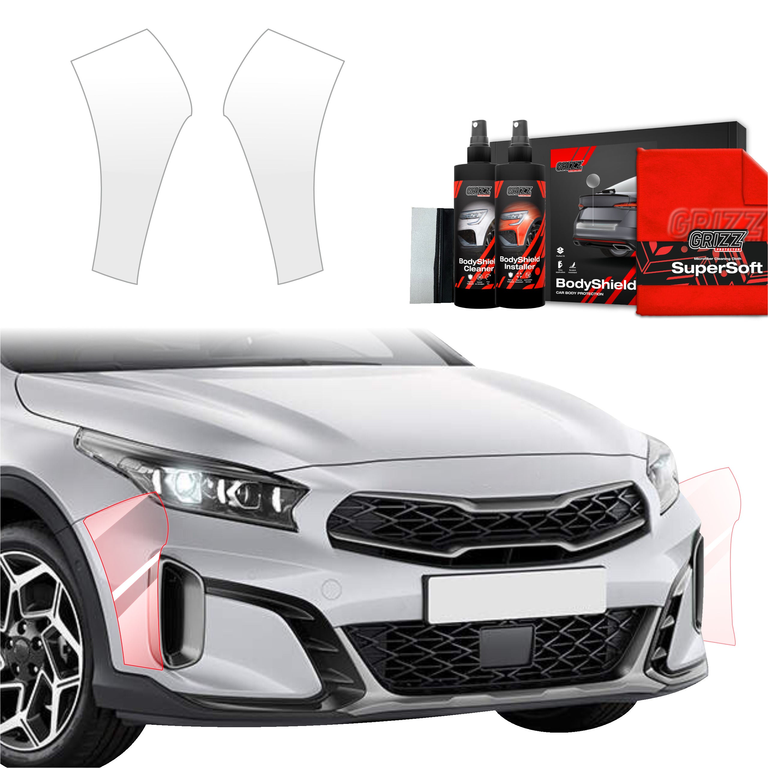 2in1 Schutzfolie Grizz Protector für Stoßstange - Kia XCeed (2022-2025)