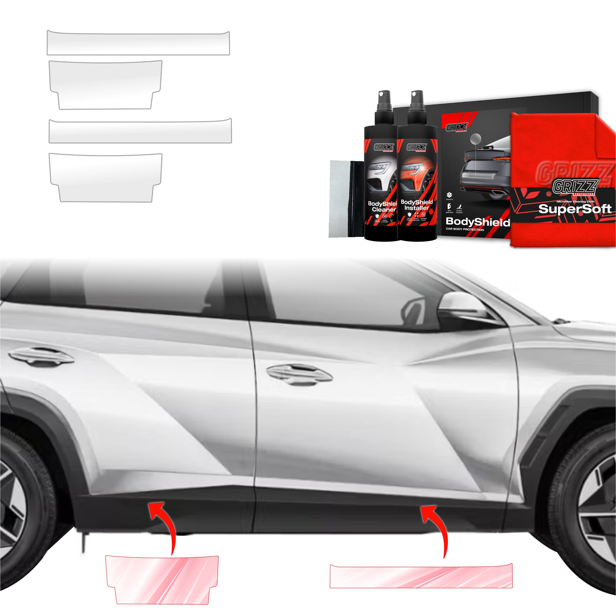 4in1 Schutzfolie Grizz Protector für Schweller - Hyundai Tucson Facelift (2024-2026)