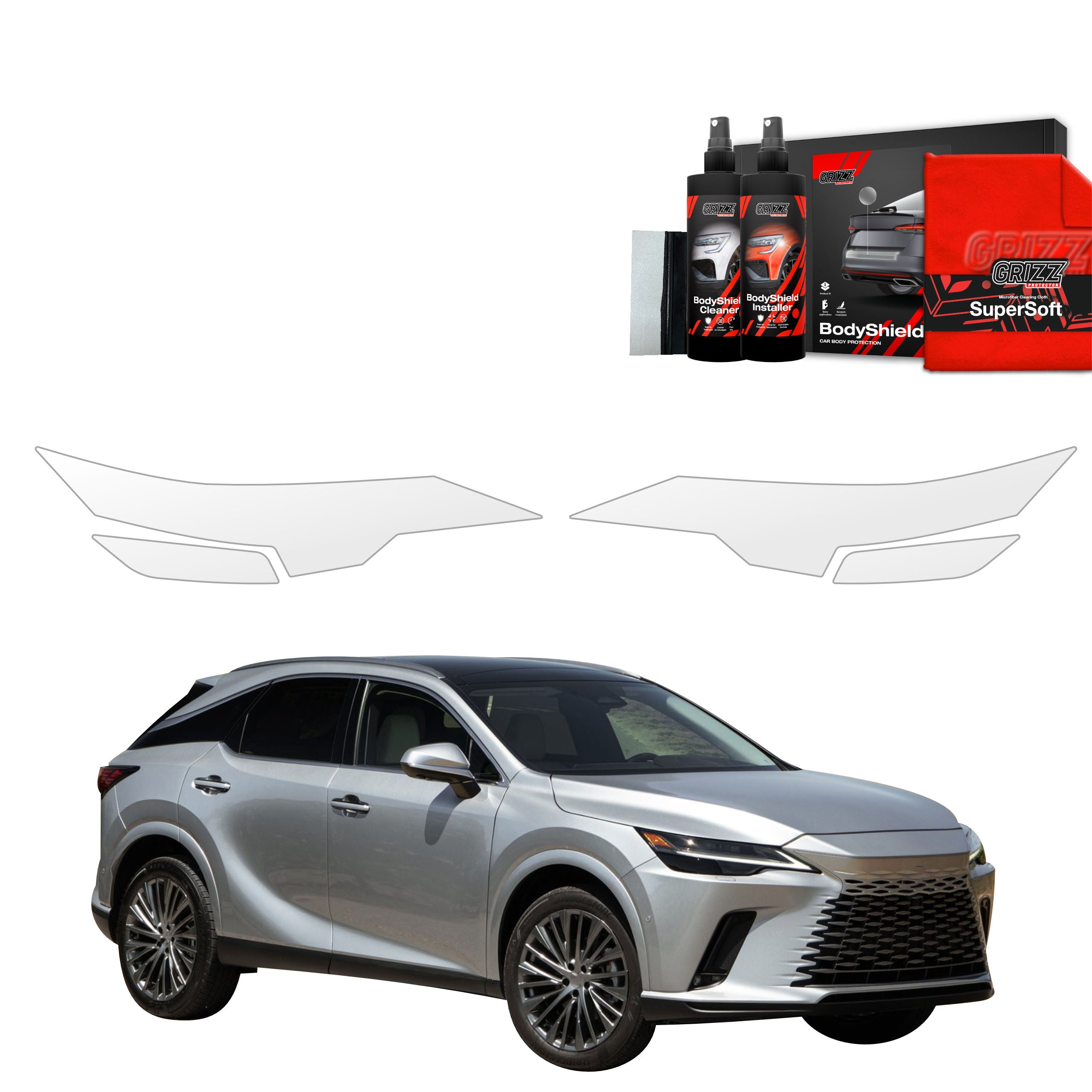 4in1 Schutzfolie Grizz Protector für Scheinwerfer - Lexus RX 350h (2022-2026)