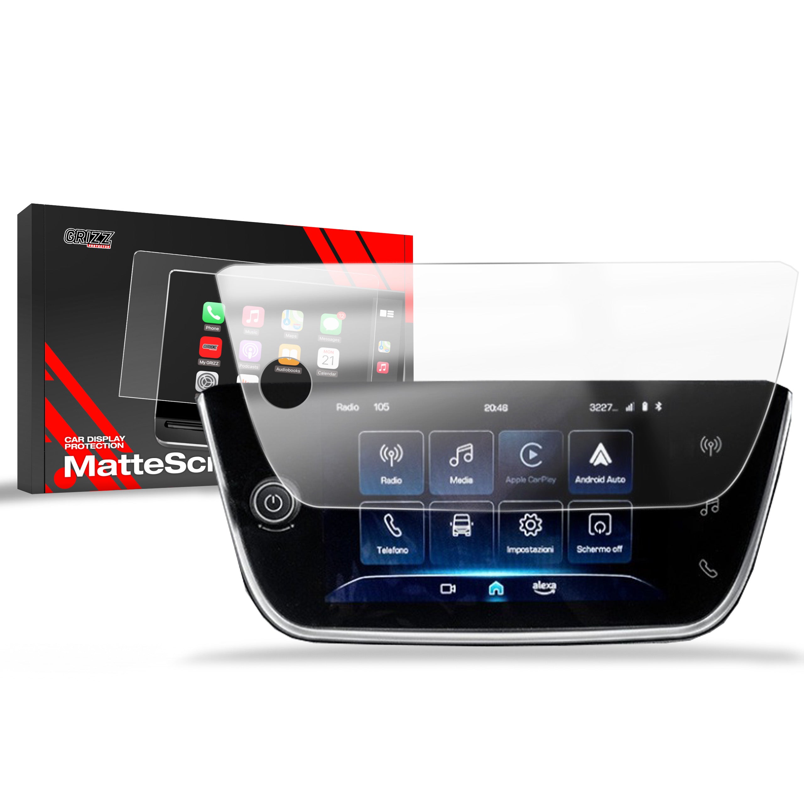 Matte Autodisplayfolie für Iveco Daily DAB 7" (2024-2026), Grizz Protector