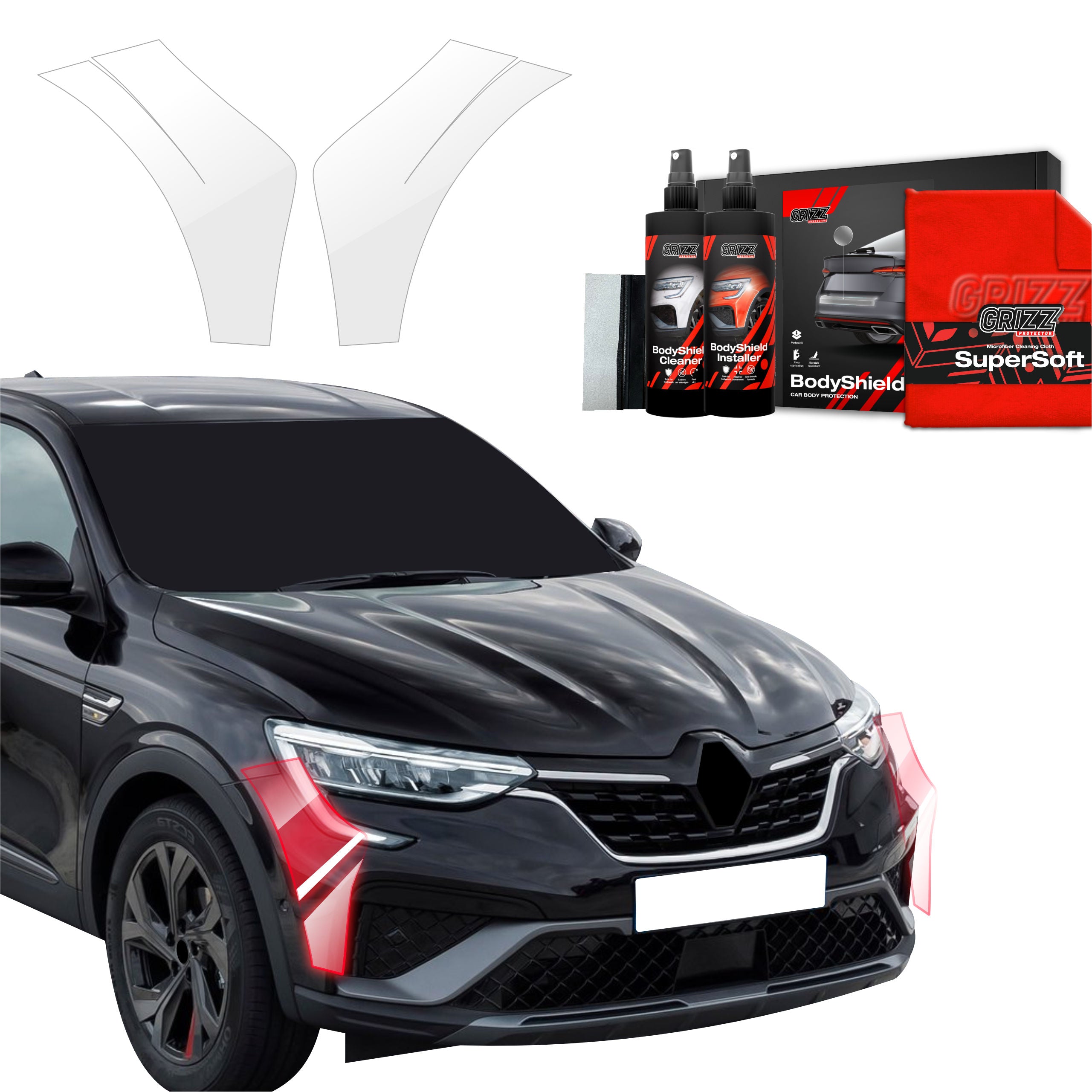 2in1 Schutzfolie Grizz Protector für Stoßstange - Renault Arkana (2022-2026)