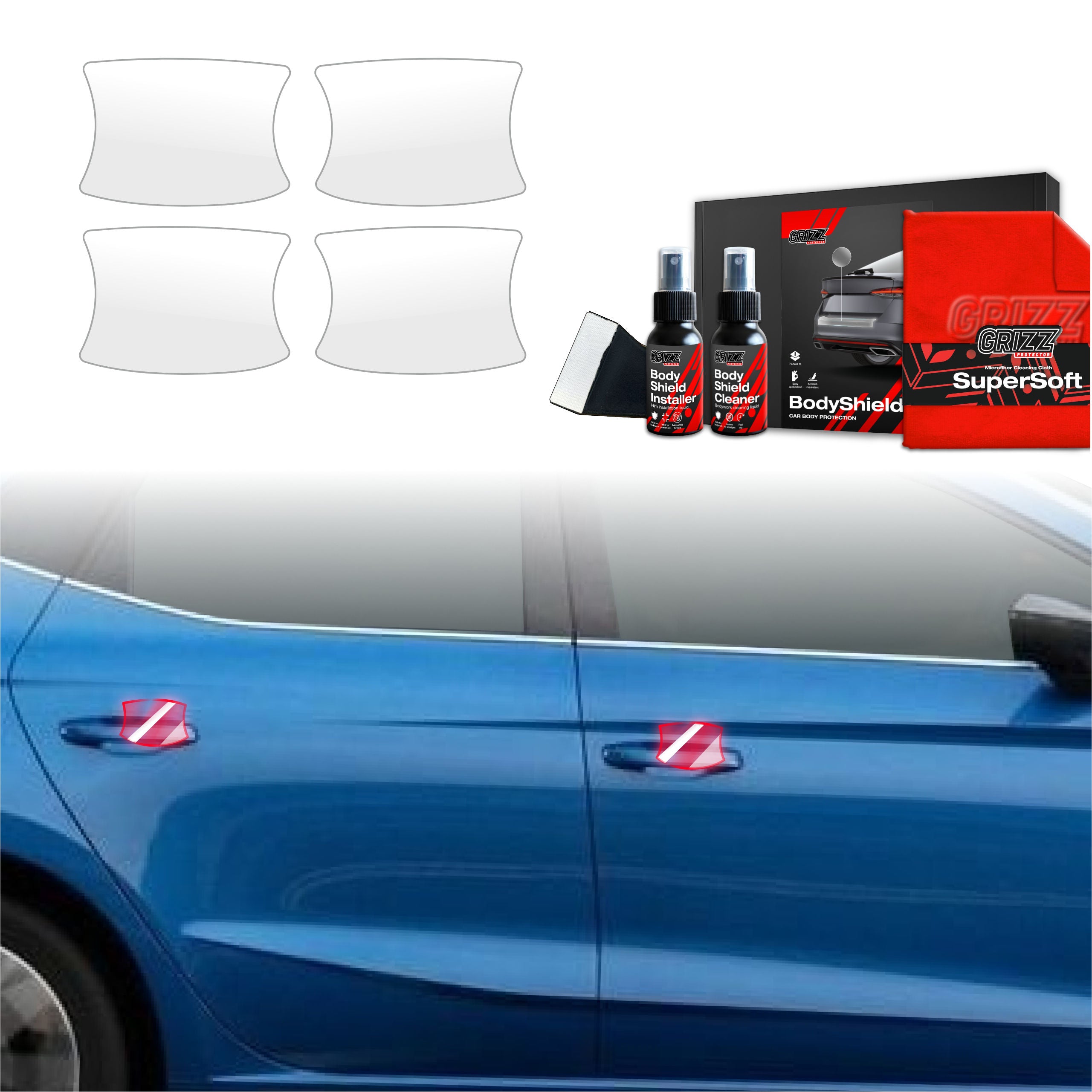 4in1 Schutzfolie Grizz Protector für Türgriffmulden - Seat Ibiza (2021-2026)