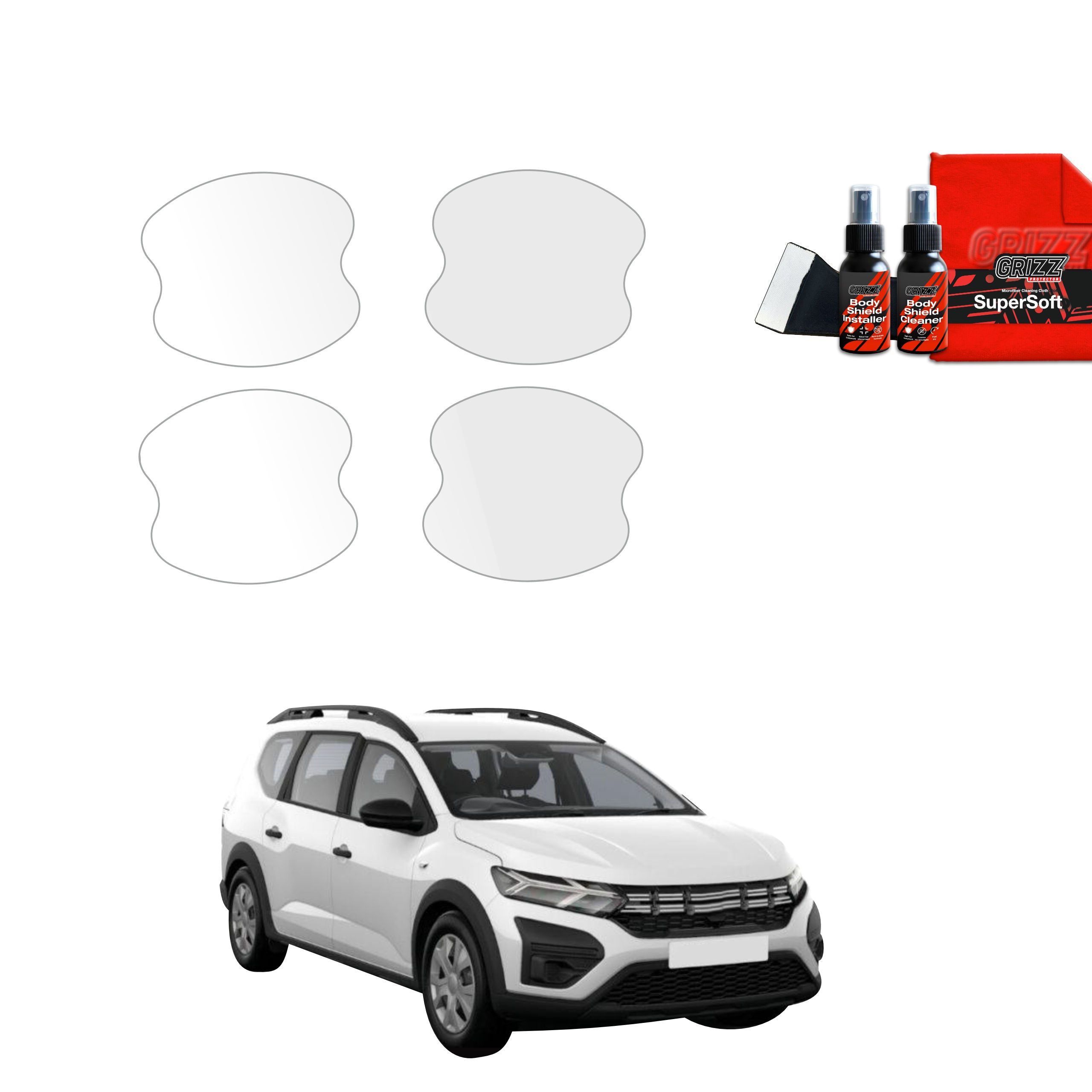 4in1 Schutzfolie Grizz Protector für Türgriffmulden - Dacia Jogger (2022-2026)