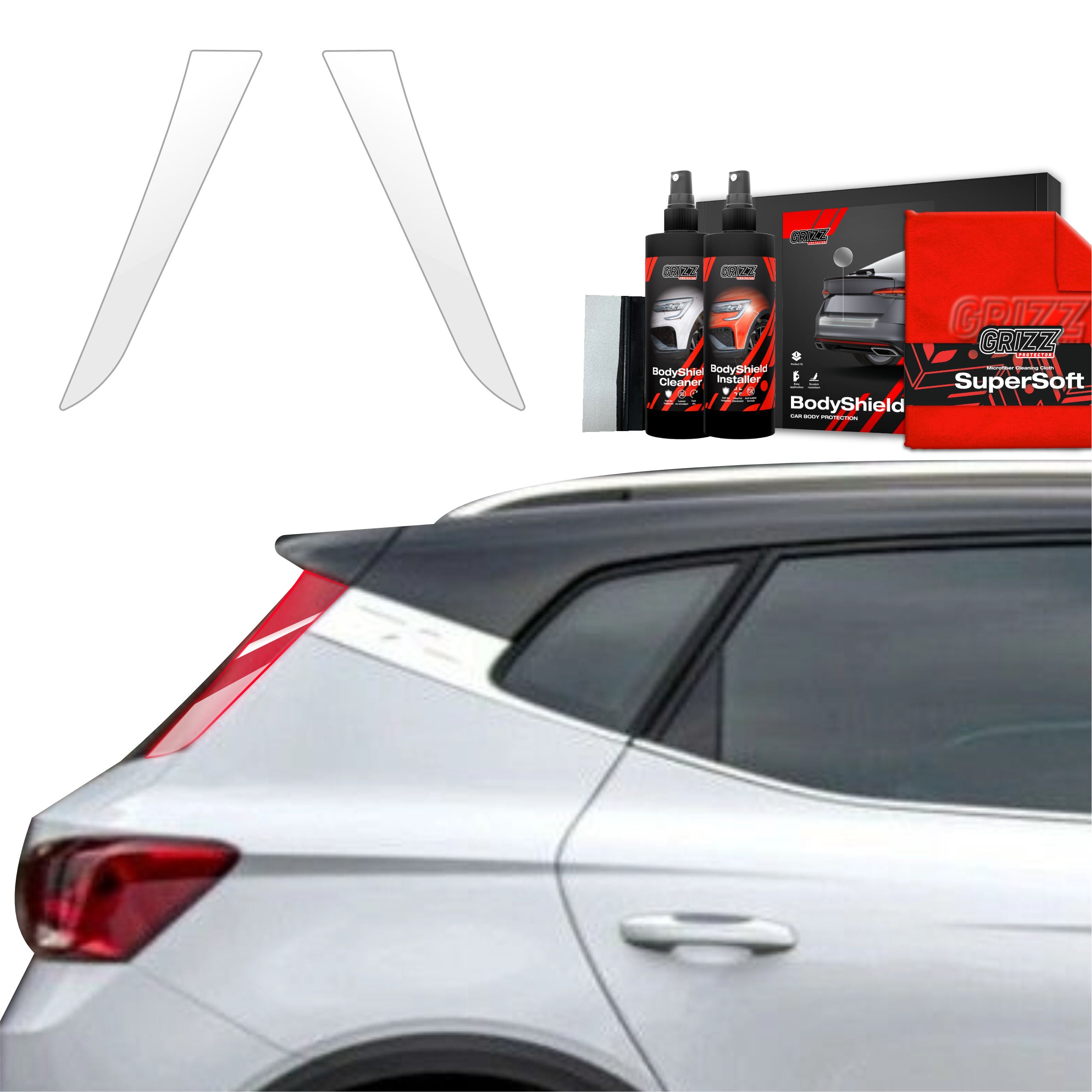 2in1 Schutzfolie Grizz Protector für C-Säule - Seat Arona (2021-2026)