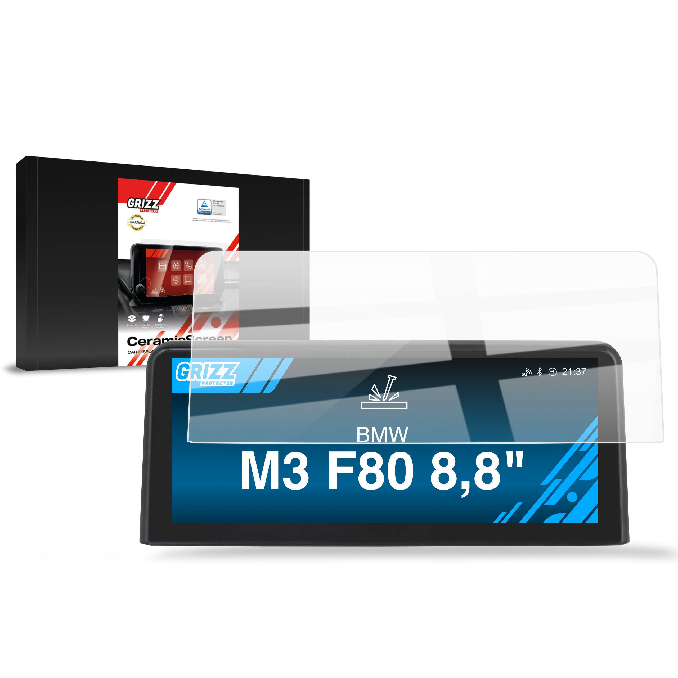 Keramische Autodisplayfolie für BMW M3 F80 8,8" (2014-2018), Grizz Protector