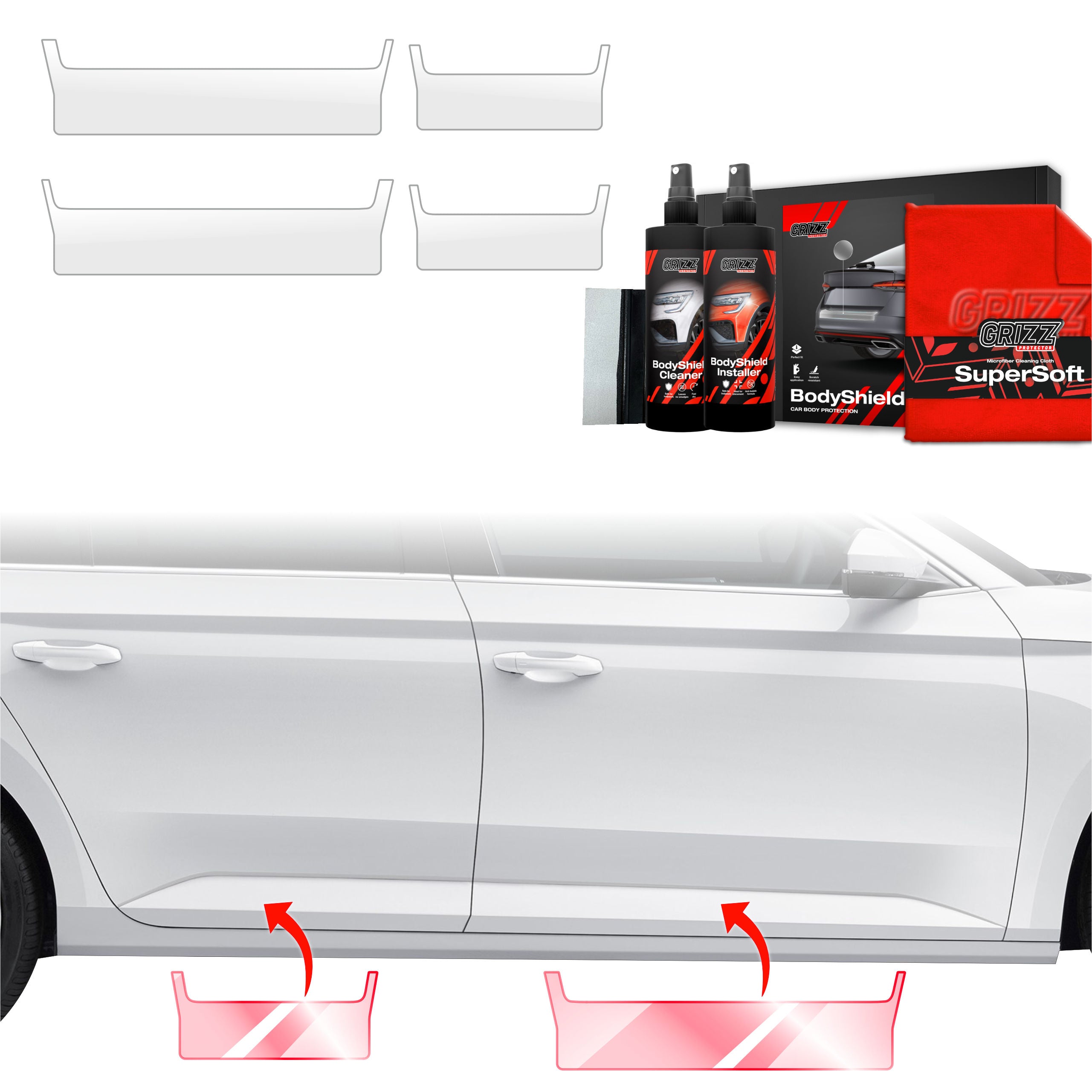 4in1 Schutzfolie Grizz Protector für Schweller - Skoda Superb 3 Combi (2015-2019)